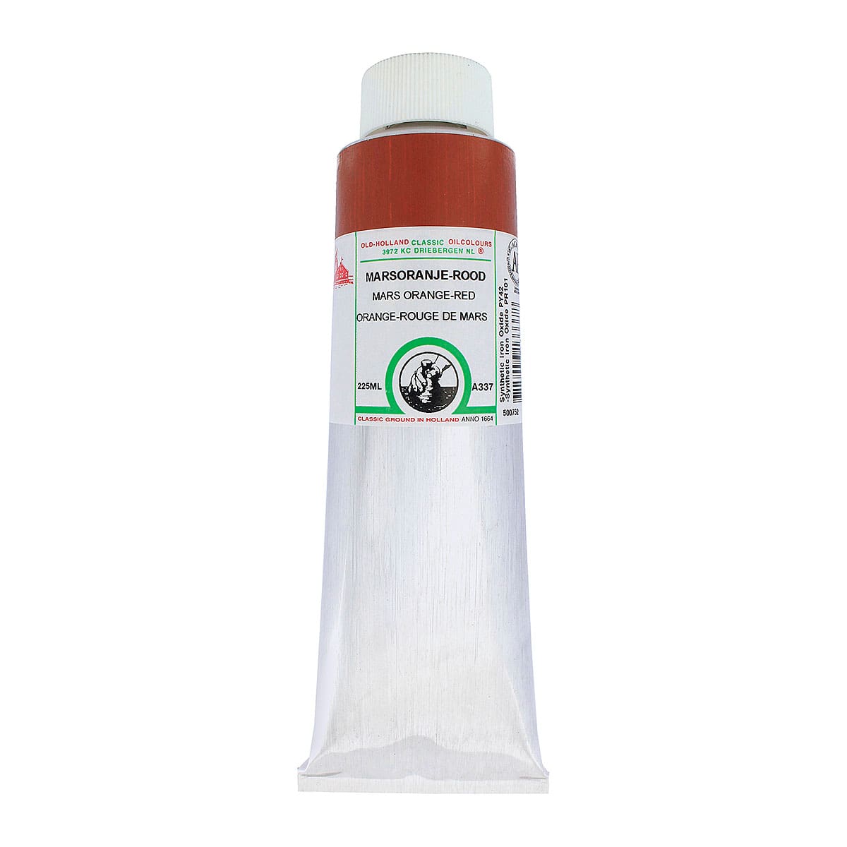 Old Holland Classic Oil Color - Mars Orange Red, 225 ml tube