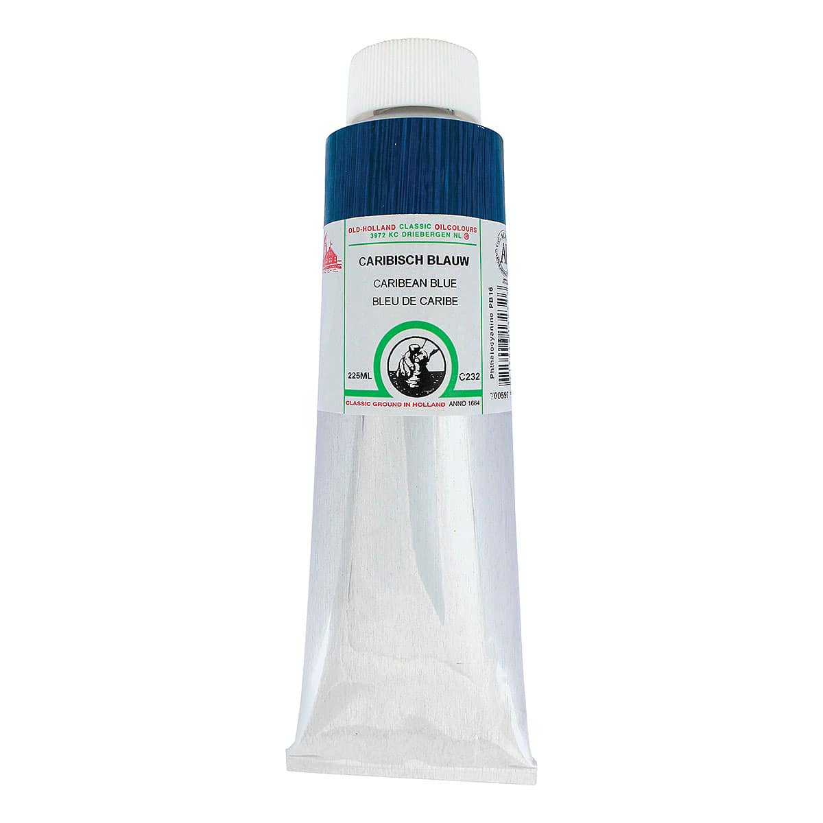 Old Holland Classic Oil Color - Carribean Blue, 225 ml tube