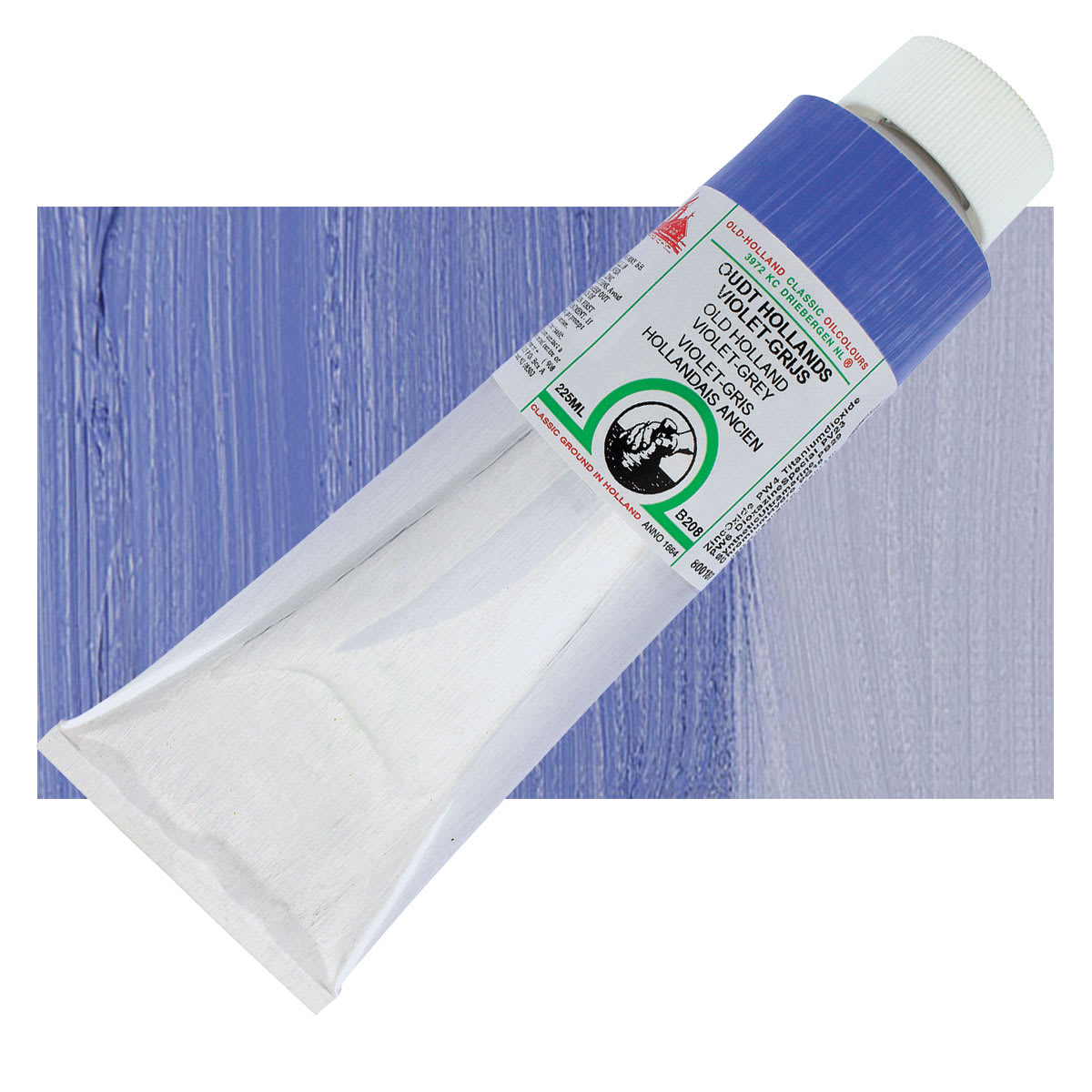Old Holland Classic Oil Color - Old Holland Violet Gray, 225 ml tube and swatch