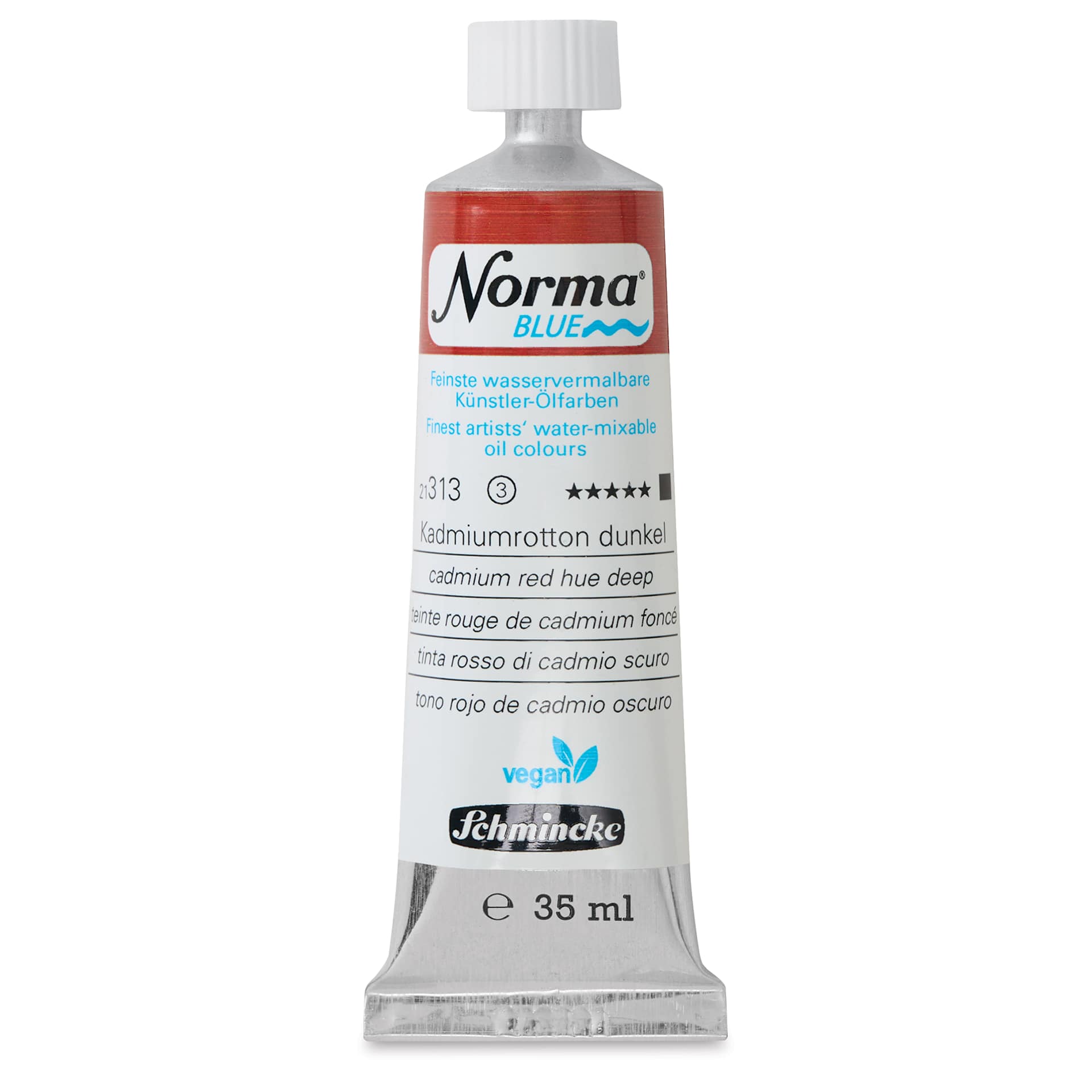 Schmincke Norma Blue Water-Mixable Oil Paint - Cadmium Red Hue Deep, 35 ml, tube