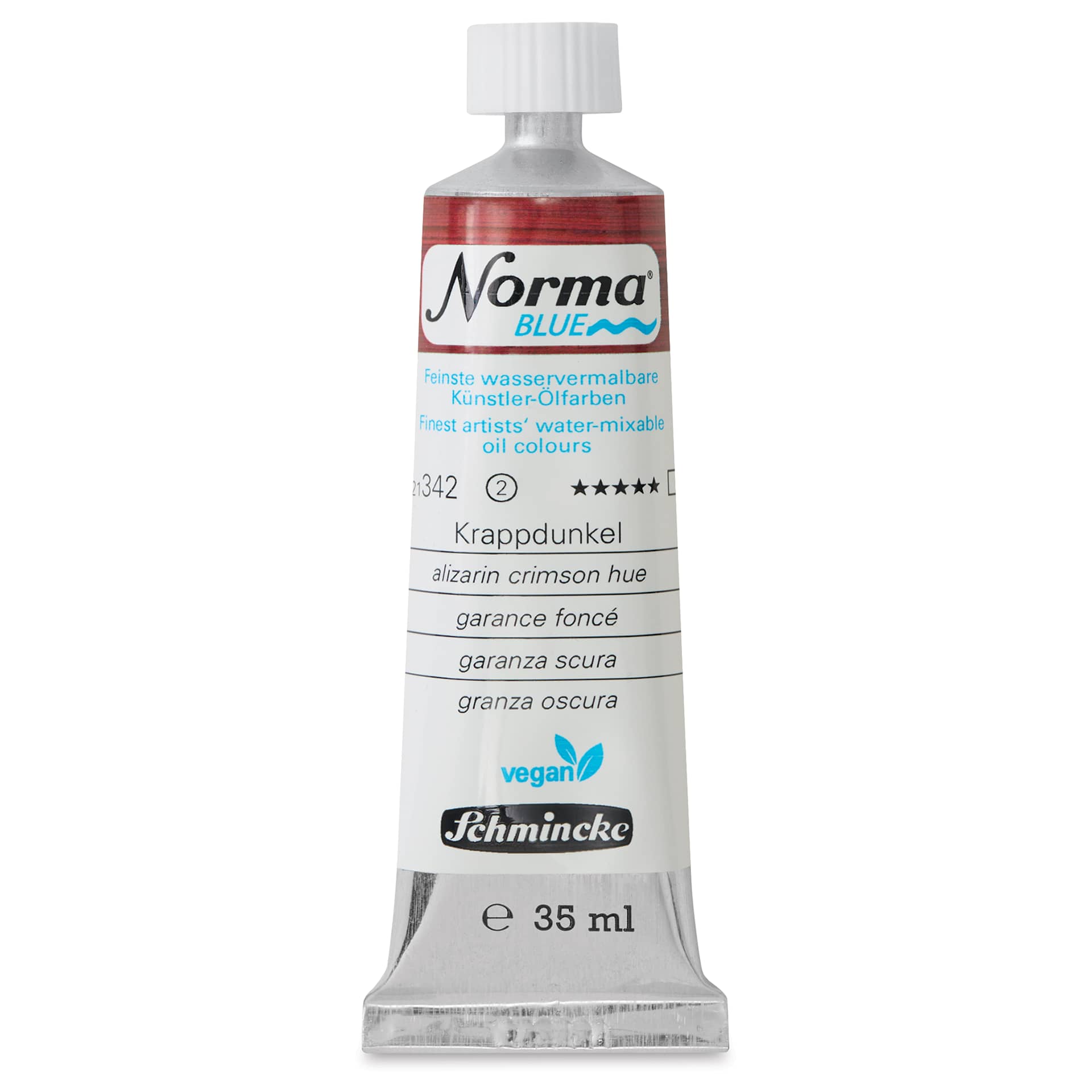 Schmincke Norma Blue Water-Mixable Oil Paint - Alizarin Crimson Hue, 35 ml, tube