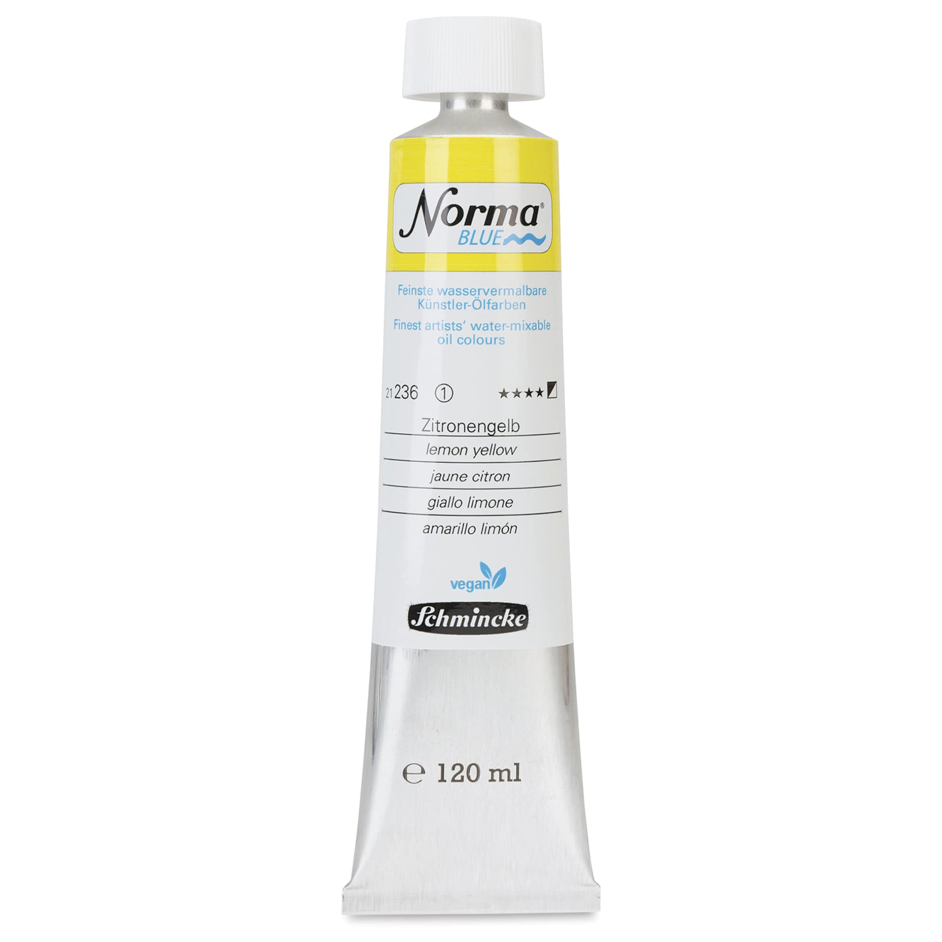 Schmincke Norma Blue Water-Mixable Oil Paint - Lemon Yellow, 120 ml