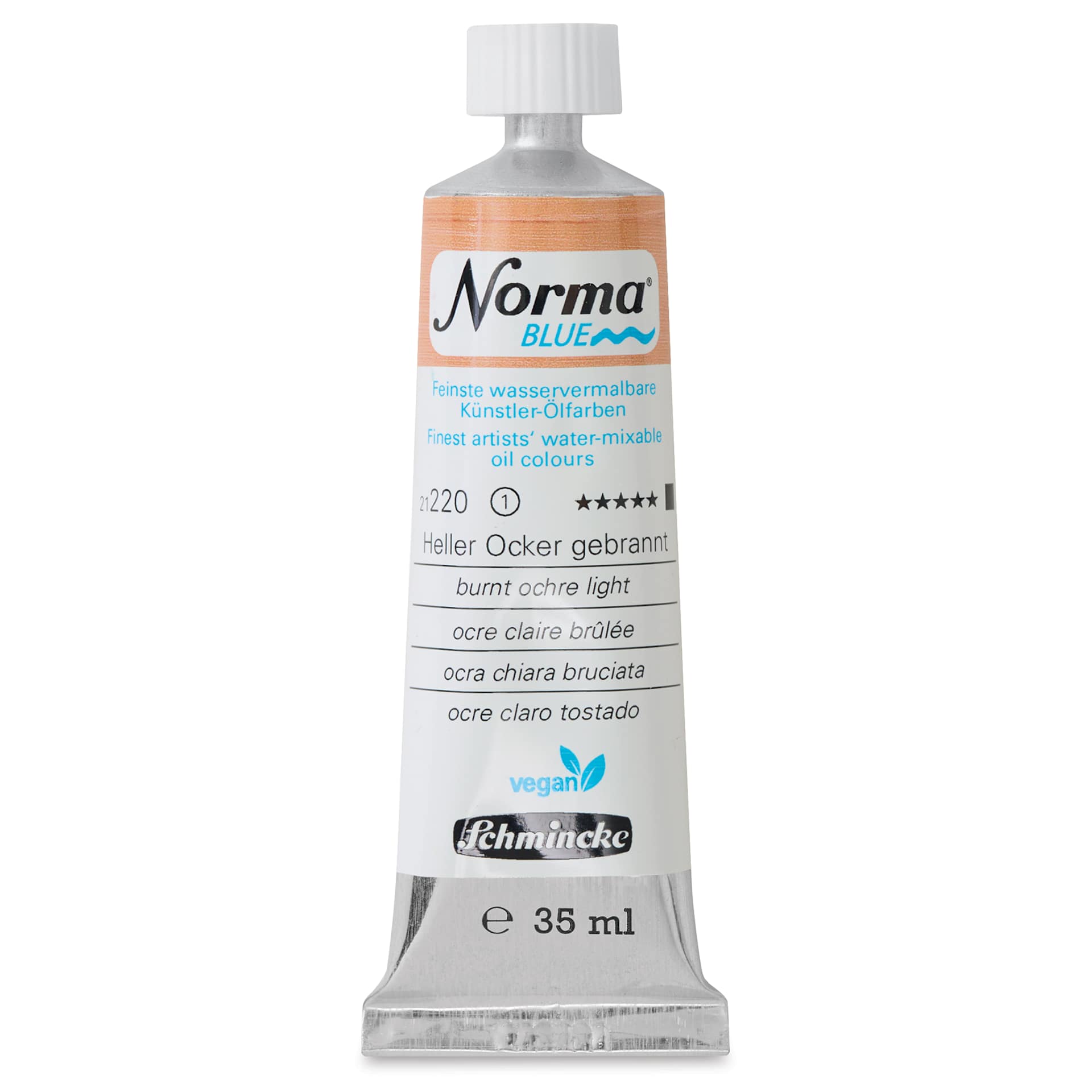 Schmincke Norma Blue Water-Mixable Oil Paint - Burnt Ochre Light, 35 ml, tube