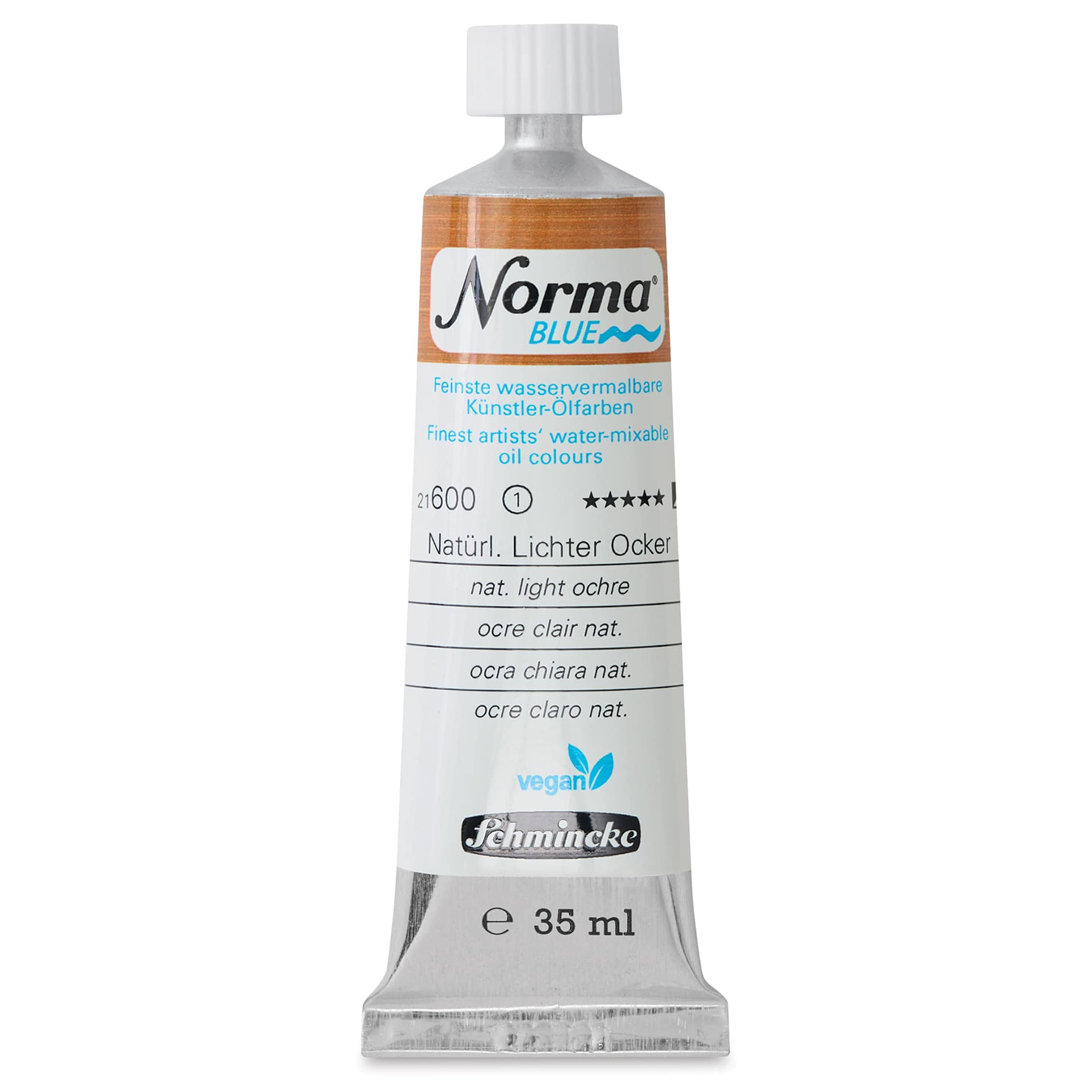 Schmincke Norma Blue Water-Mixable Oil Paint - Natural Light Ochre, 35 ml, tube