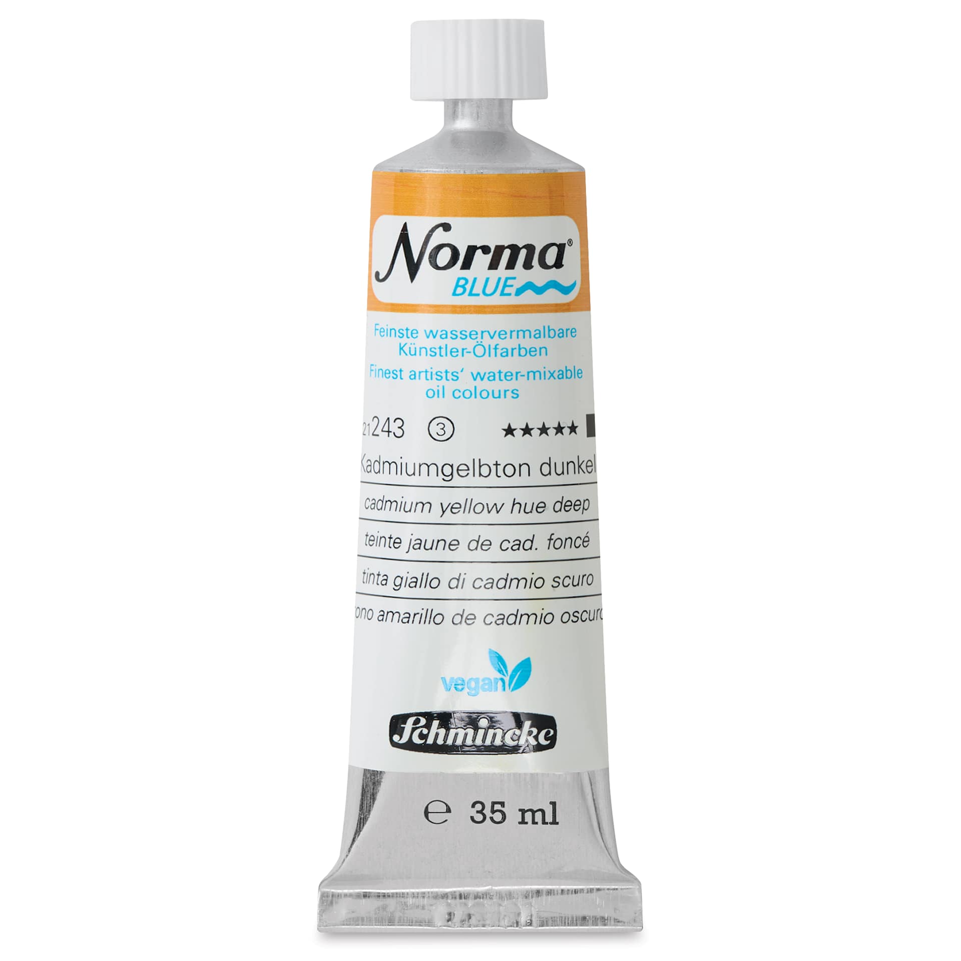 Schmincke Norma Blue Water-Mixable Oil Paint - Cadmium Yellow Hue Deep, 35 ml, tube