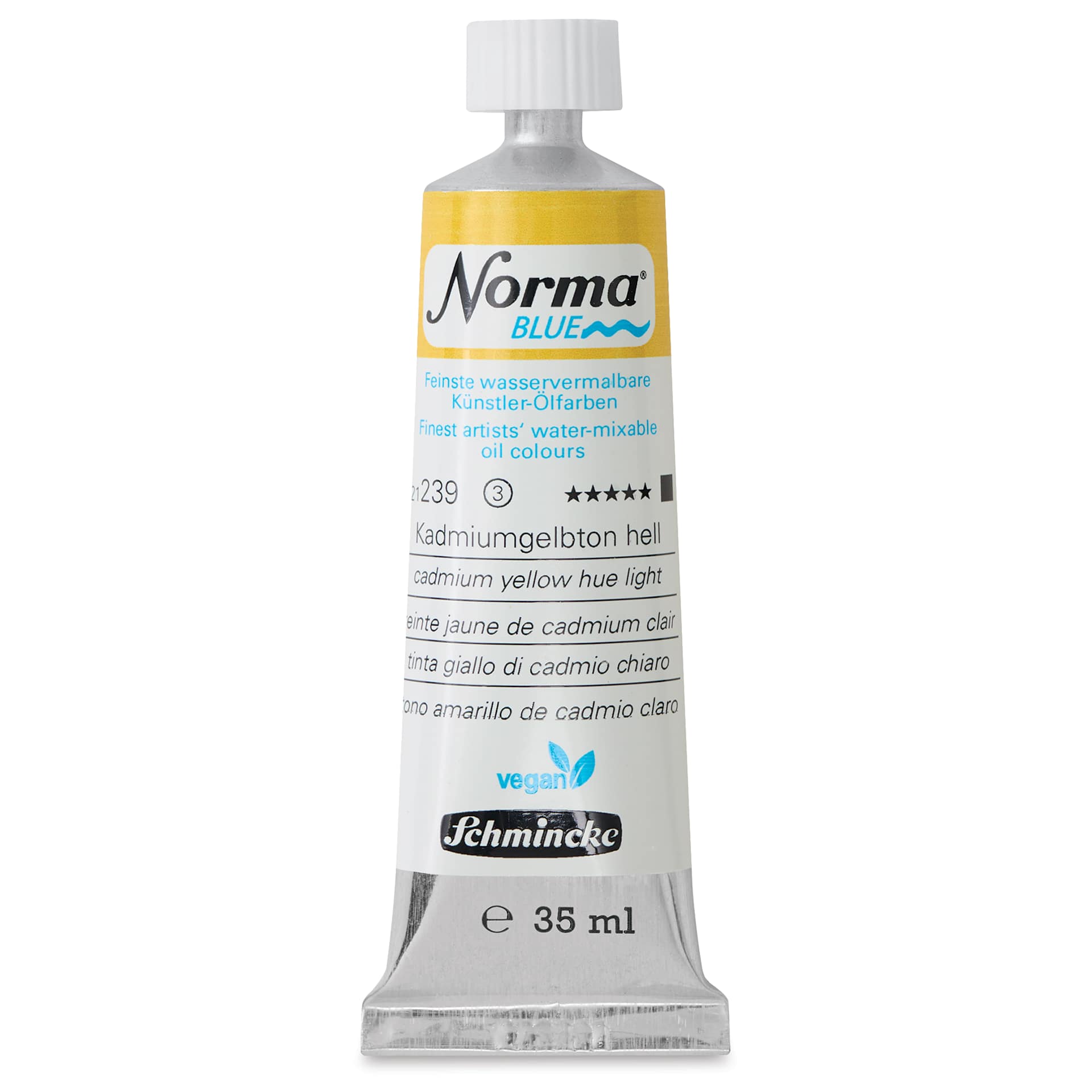 Schmincke Norma Blue Water-Mixable Oil Paint - Cadmium Yellow Hue Light, 35 ml, tube