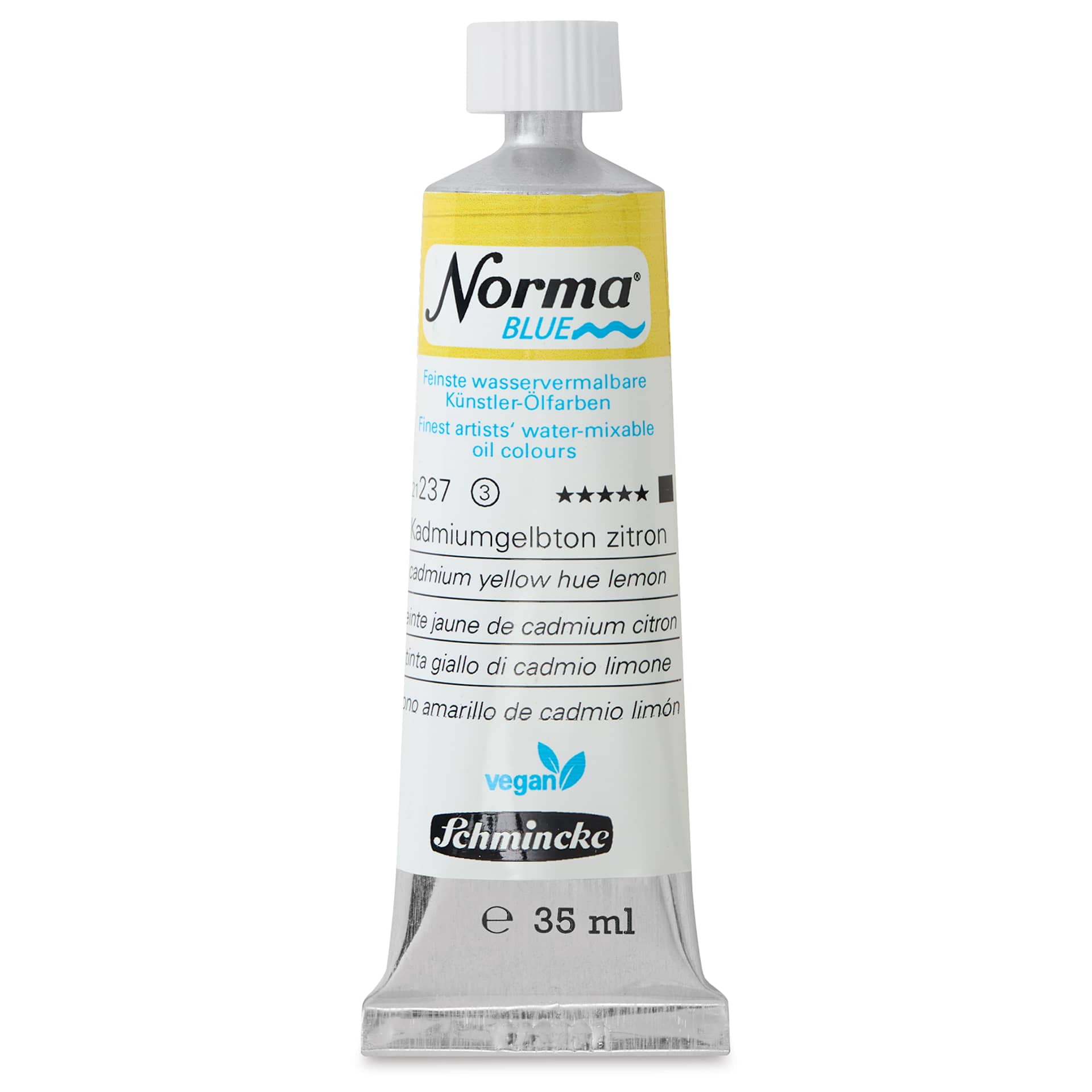 Schmincke Norma Blue Water-Mixable Oil Paint - Cadmium Yellow Hue Lemon, 35 ml, tube