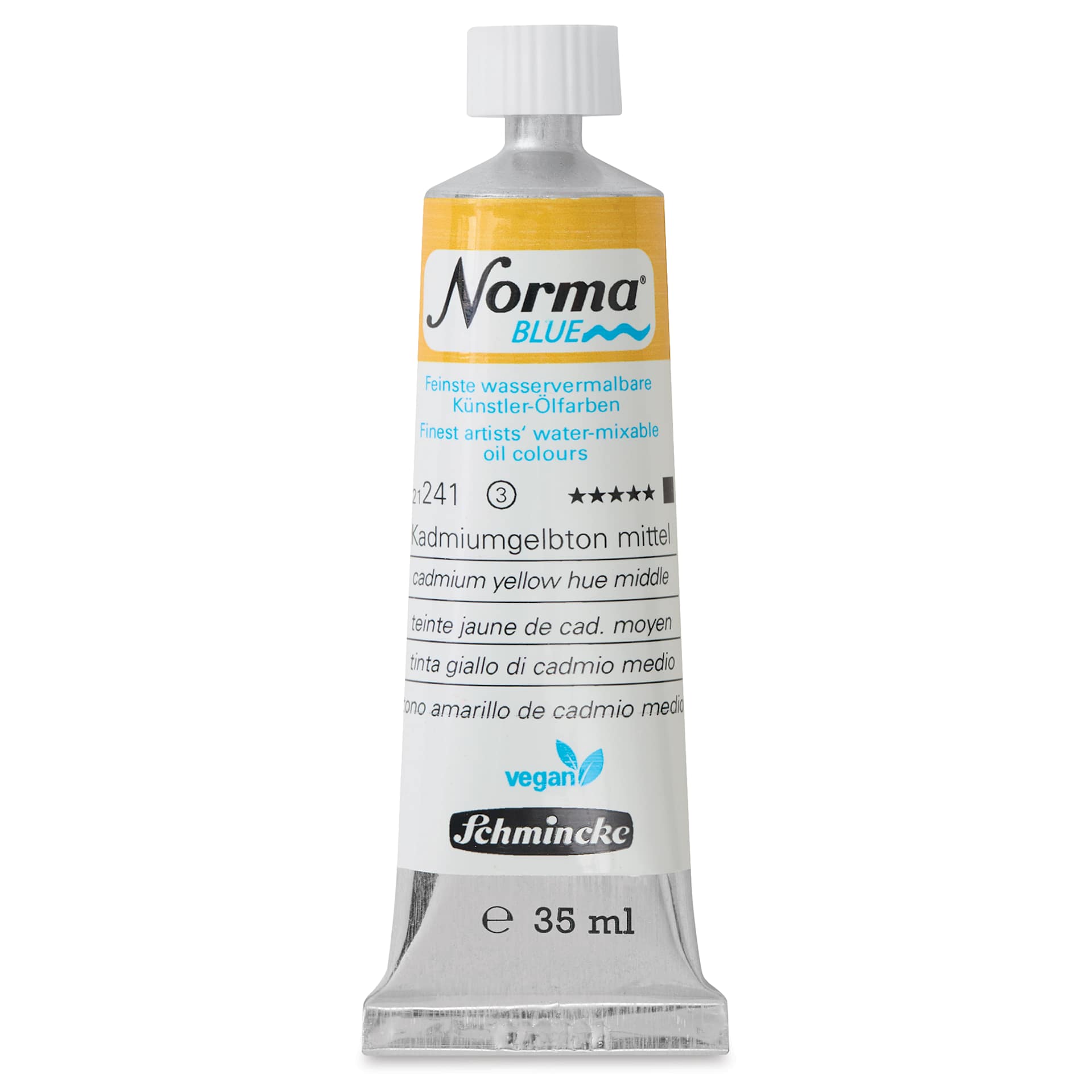 Schmincke Norma Blue Water-Mixable Oil Paint - Cadmium Yellow Hue Medium, 35 ml, tube