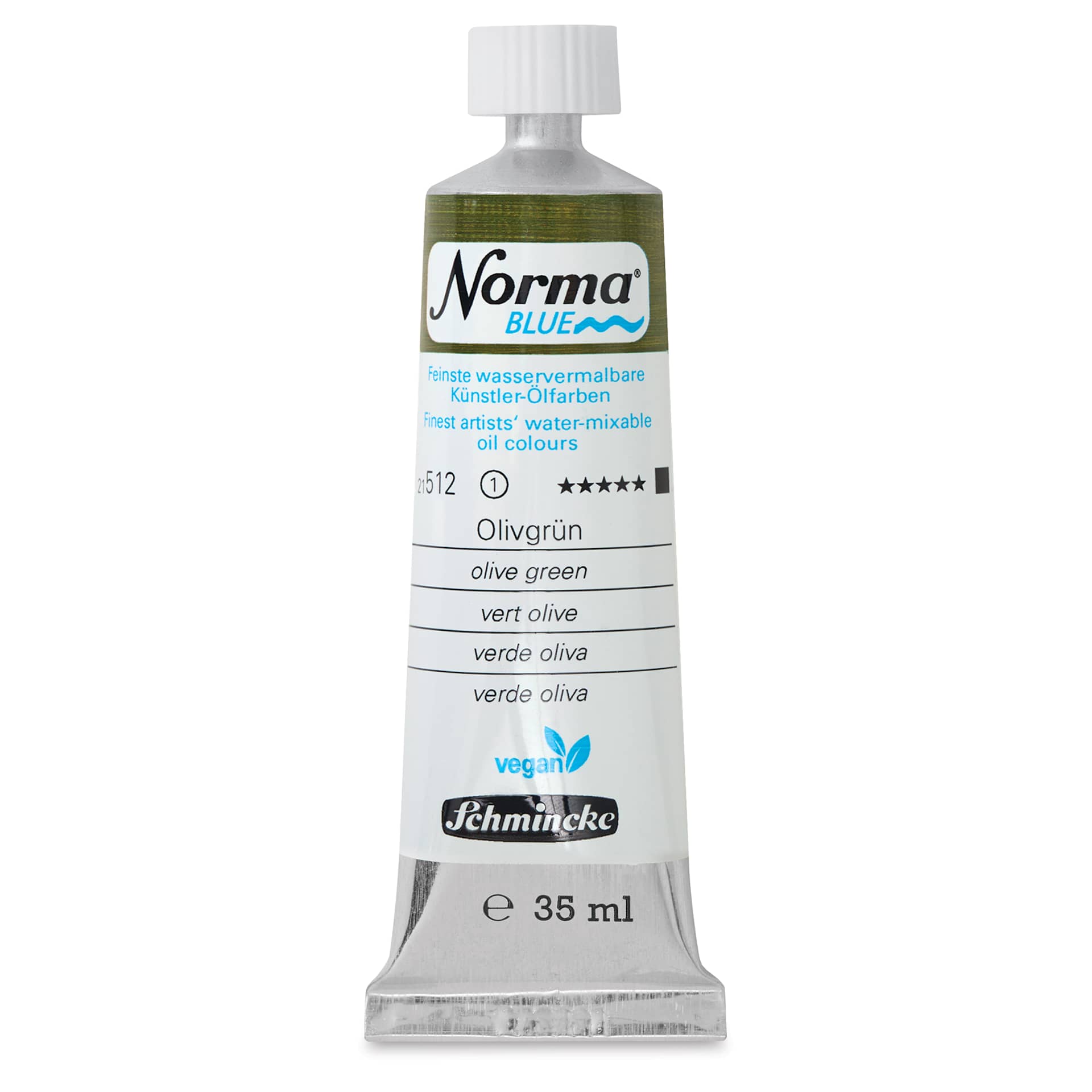 Schmincke Norma Blue Water-Mixable Oil Paint - Olive Green, 35 ml, tube