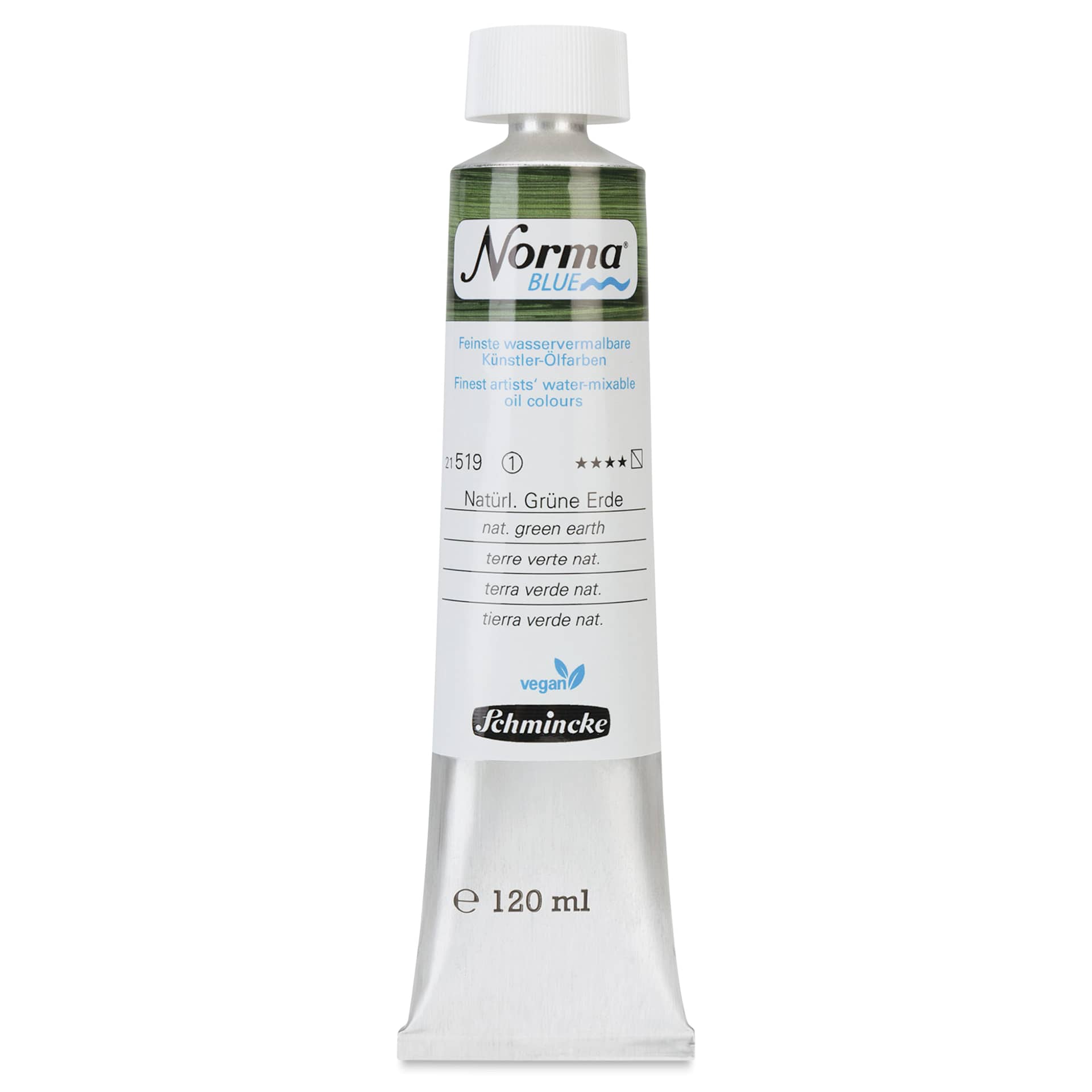 Schmincke Norma Blue Water-Mixable Oil Paint - Natural Green Earth, 120 ml