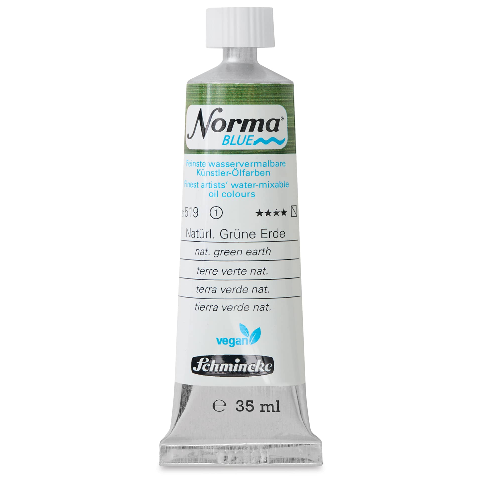 Schmincke Norma Blue Water-Mixable Oil Paint - Natural Green Earth, 35 ml, tube