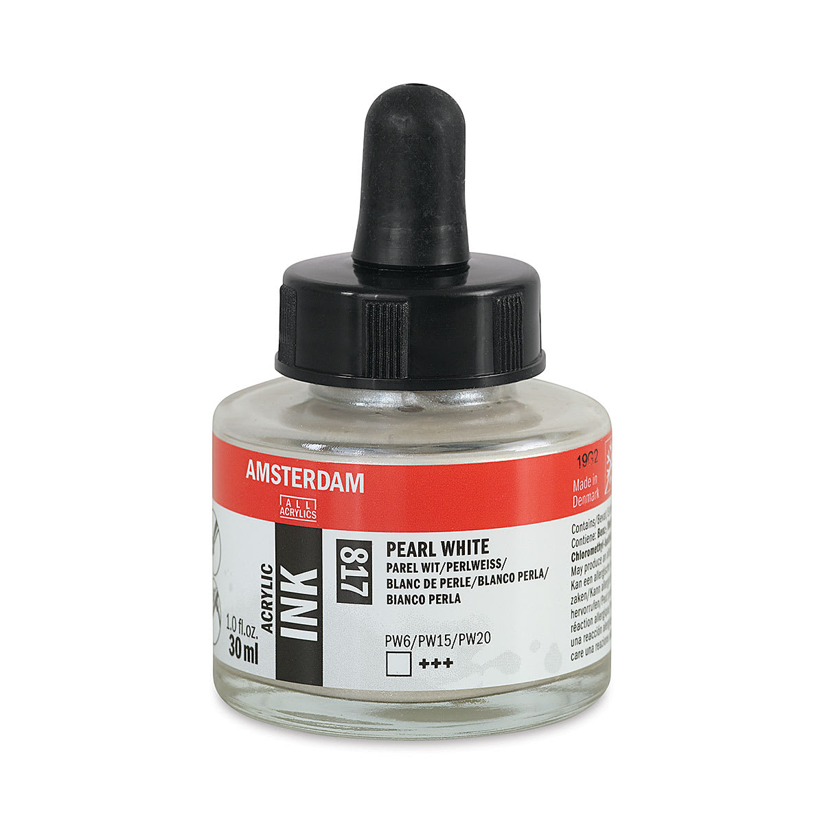 Amsterdam Acrylic Ink - Pearl White, 30 ml