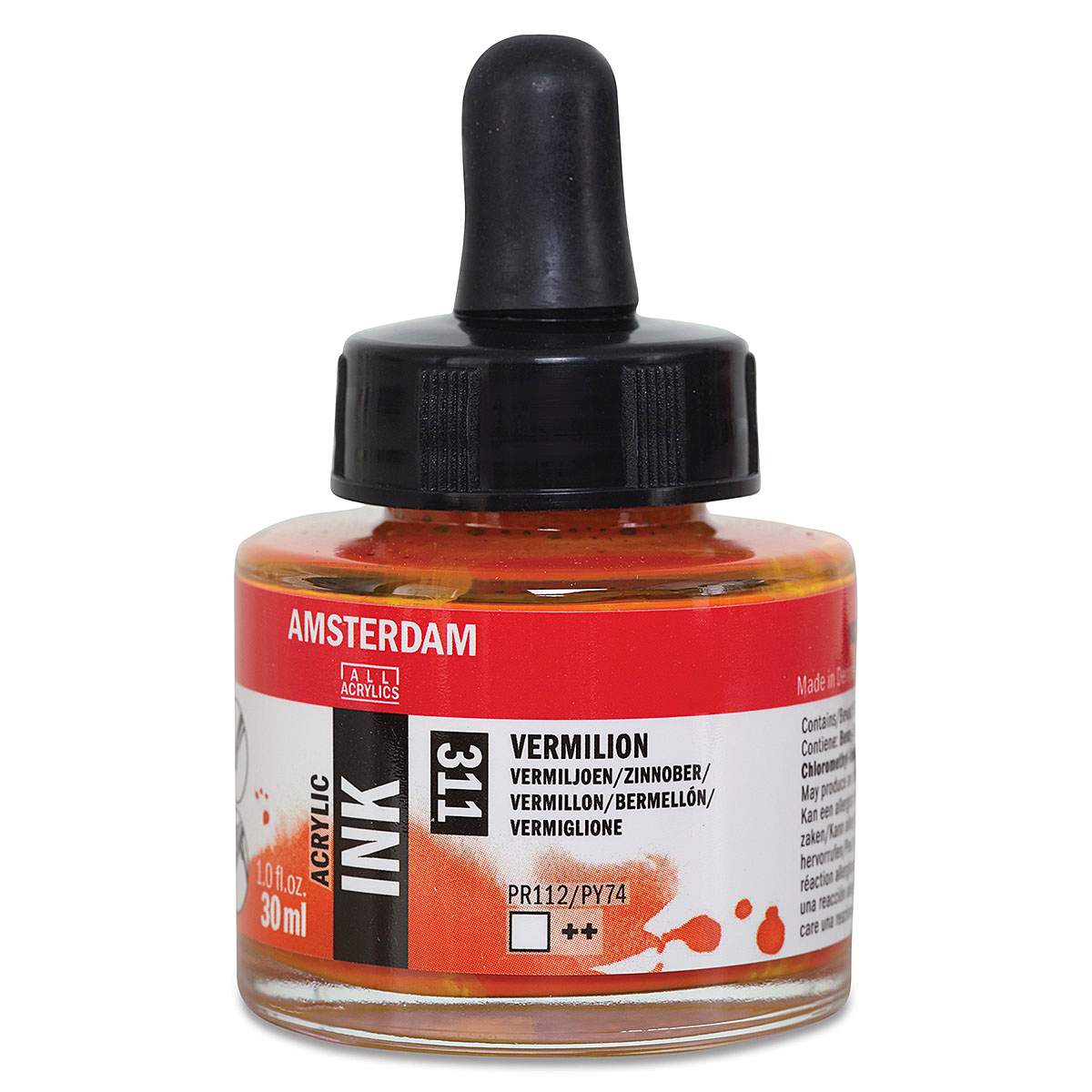 Amsterdam Acrylic Ink - Vermilion, 30 ml