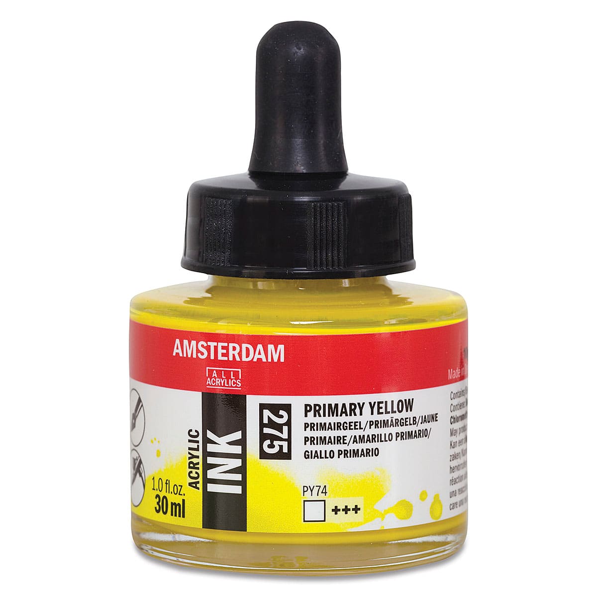 Amsterdam Acrylic Ink - Primary Yellow, 30 ml