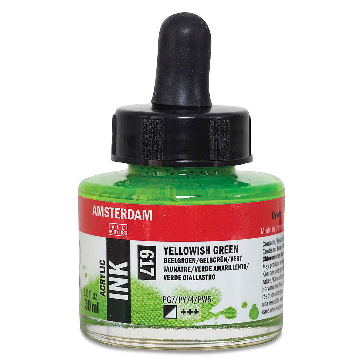 Amsterdam Acrylic Ink - Yellowish Green, 30 ml
