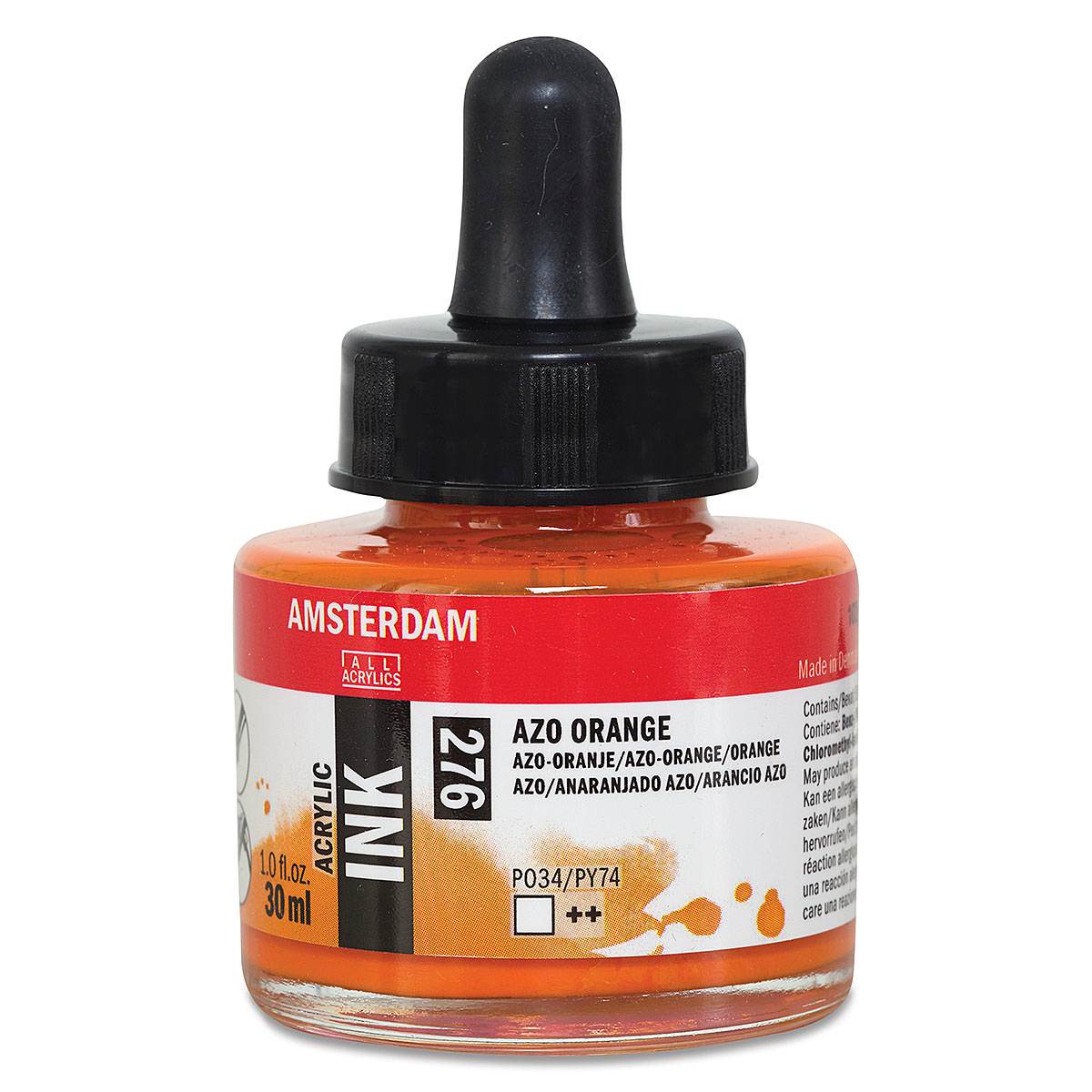 Amsterdam Acrylic Ink - Azo Orange, 30 ml
