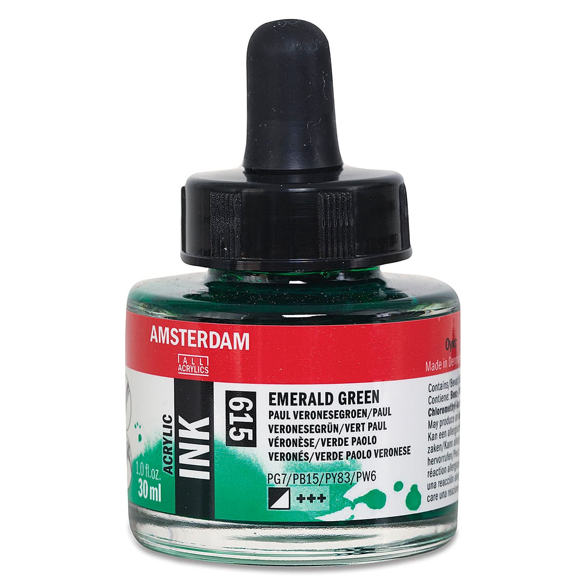 Amsterdam Acrylic Ink - Emerald Green, 30 ml