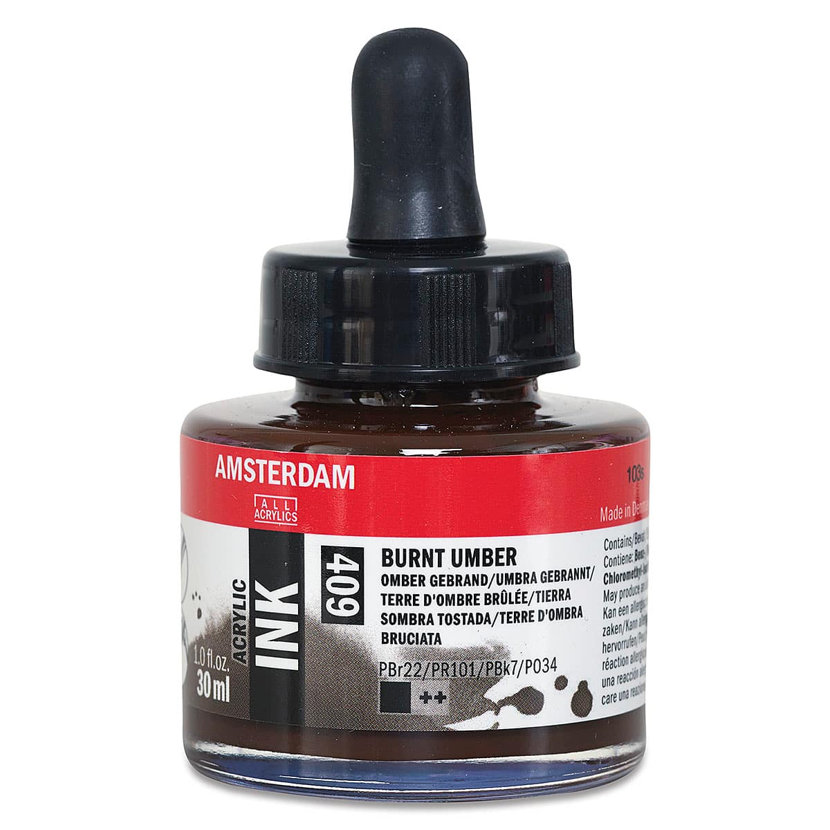 Amsterdam Acrylic Ink - Burnt Umber, 30 ml