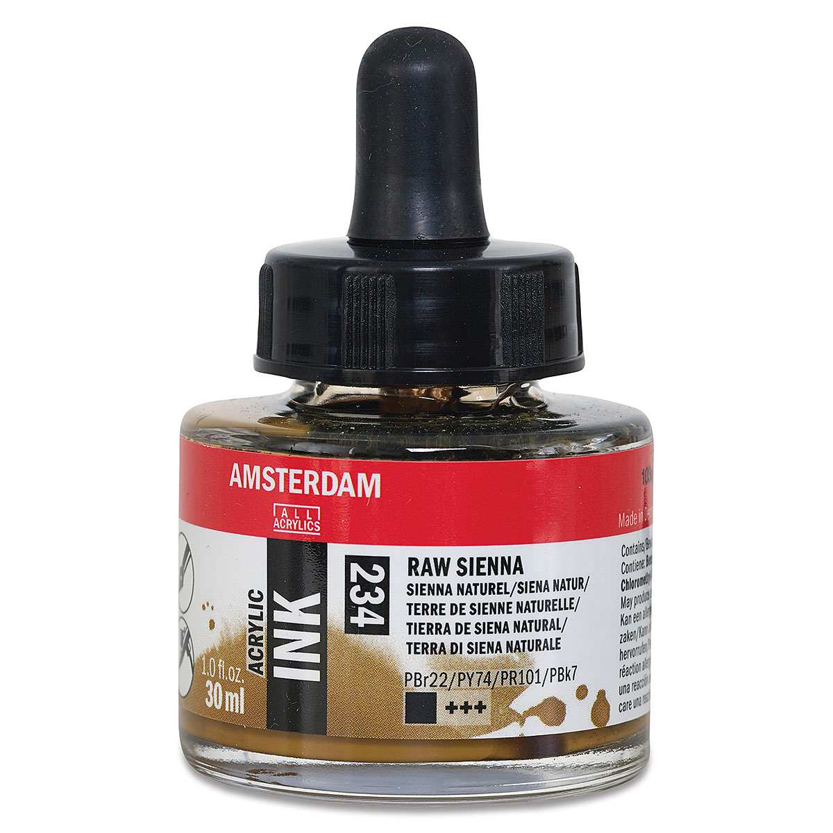 Amsterdam Acrylic Ink - Raw Sienna, 30 ml