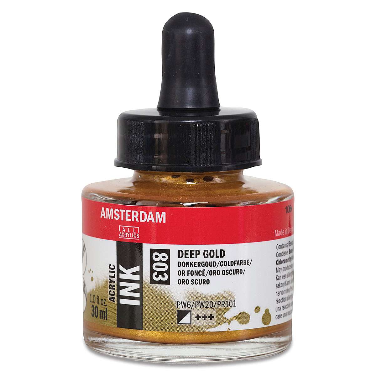 Amsterdam Acrylic Ink - Deep Gold, 30 ml