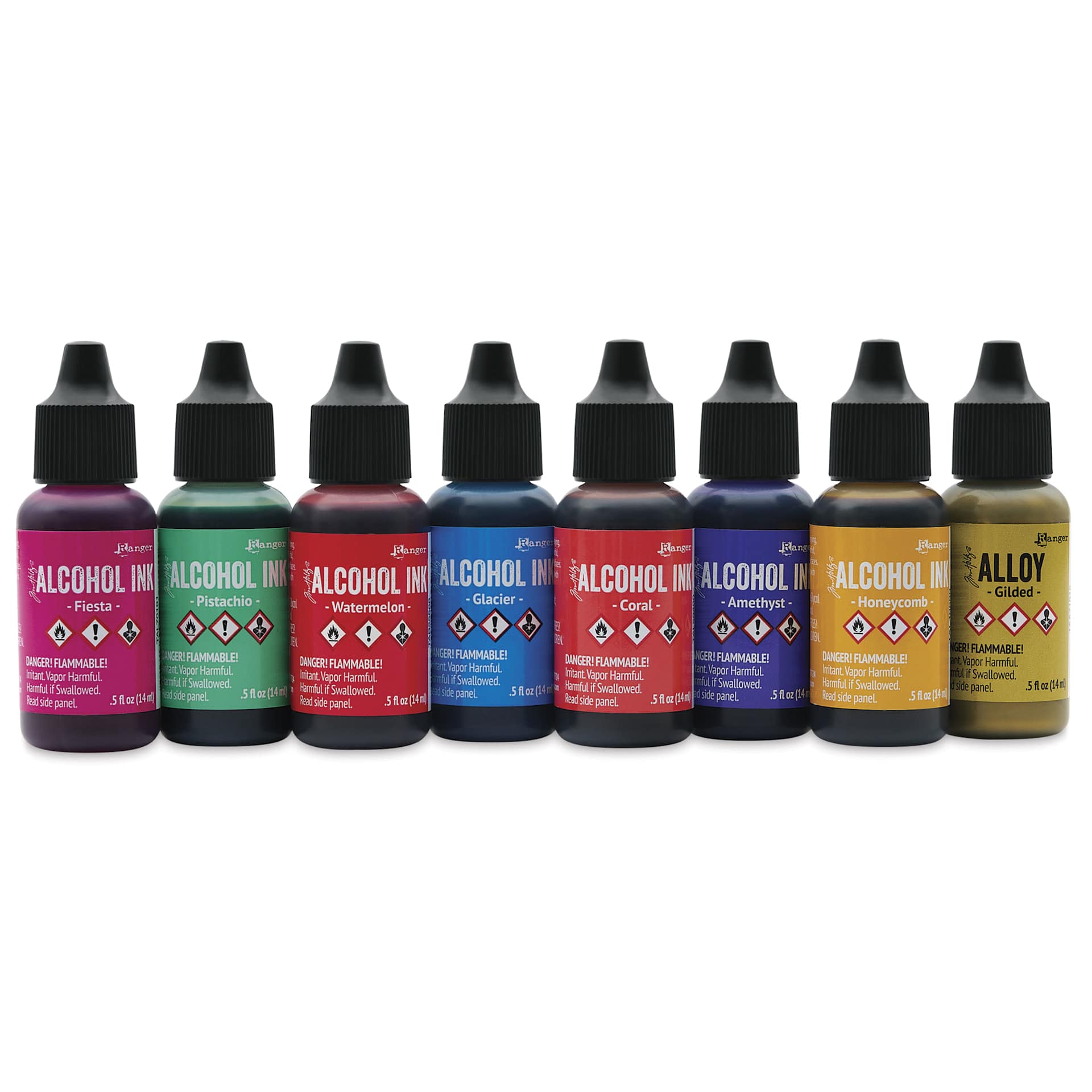 Ranger Tim Holtz Alcohol Ink - Spectrum Retro, Set of 8, 05 oz