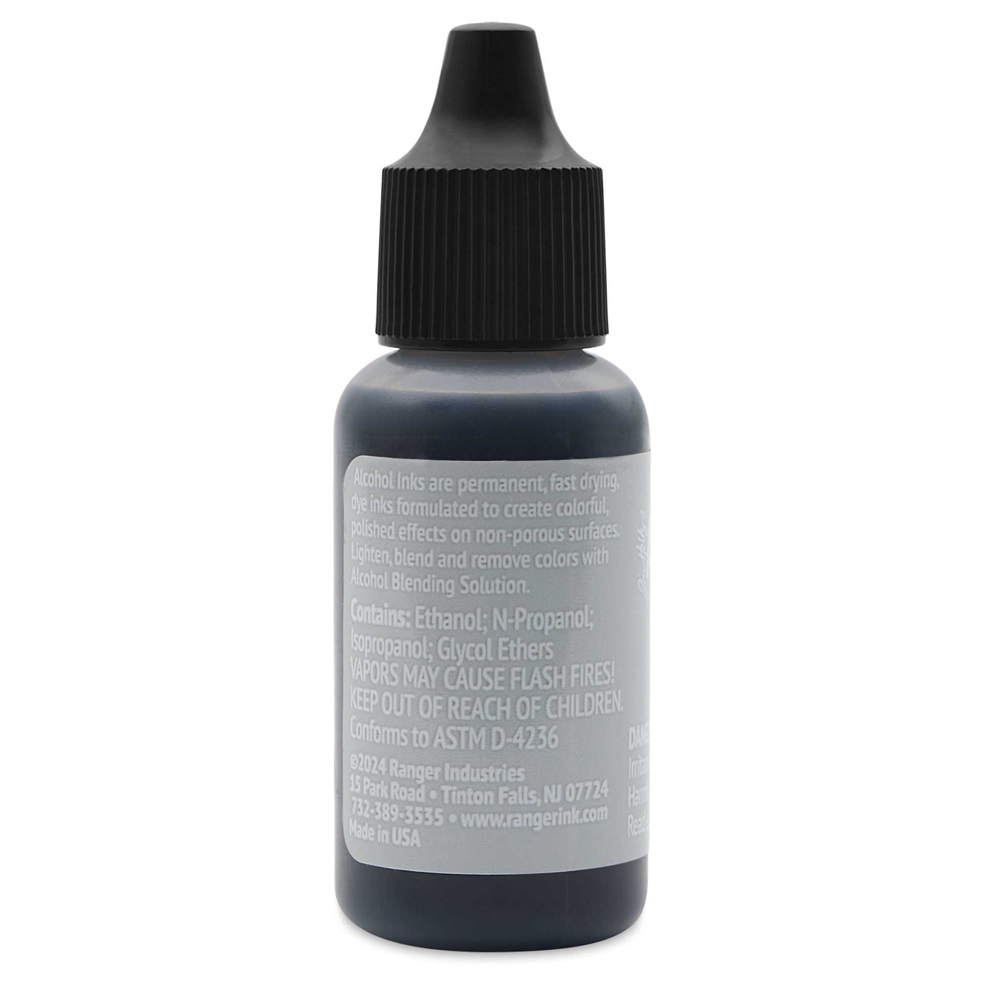 Ranger Tim Holtz Alcohol Ink - Flannel, 05 oz, back oft he bottle