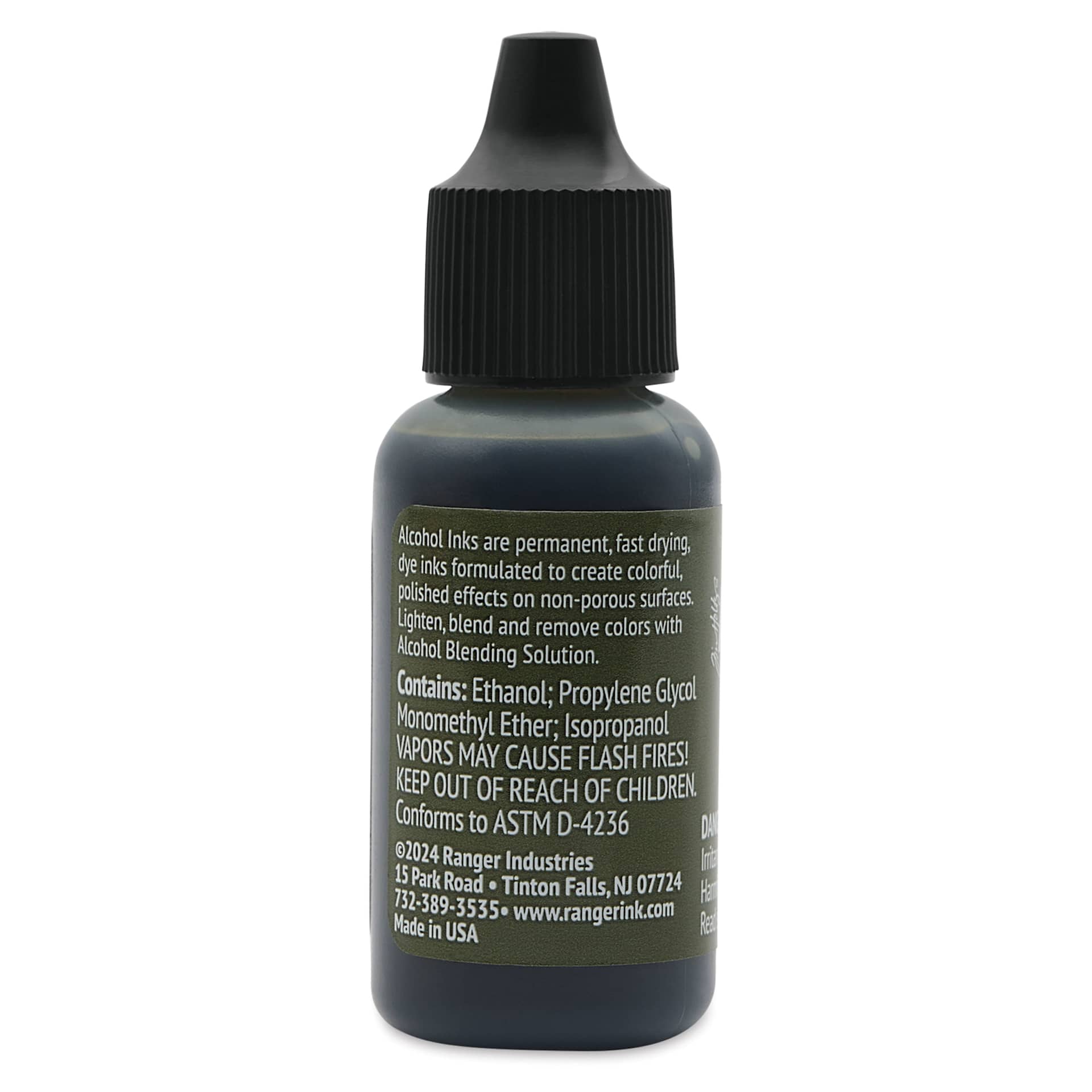 Ranger Tim Holtz Alcohol Ink - Wilderness, 05 oz, back of the bottle