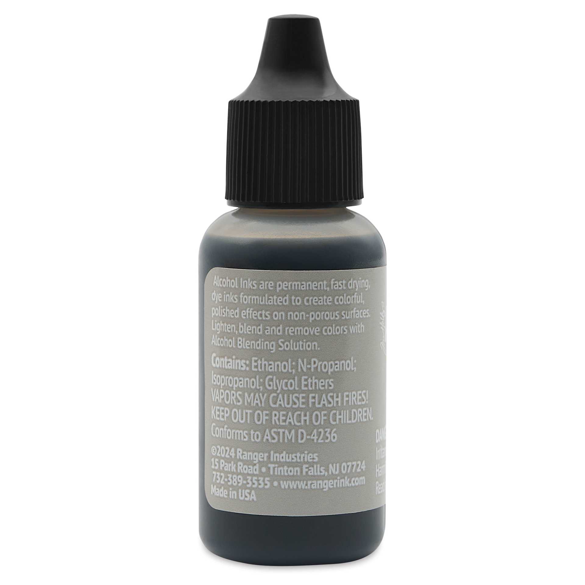Ranger Tim Holtz Alcohol Ink - Smudge, 05 oz, back of the bottle