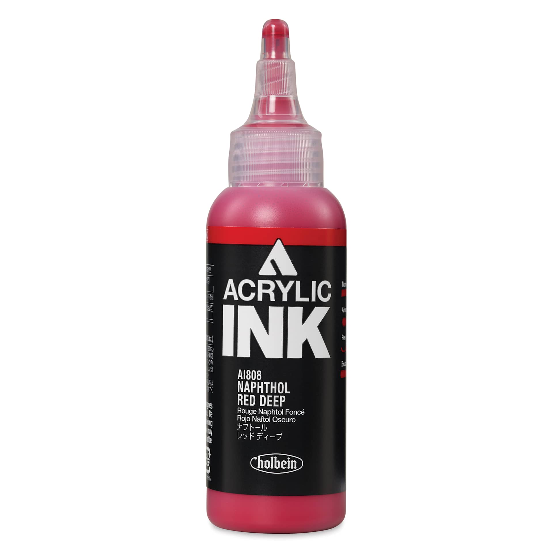 Holbein Acrylic Ink - Naphthol Red Deep, 100 ml