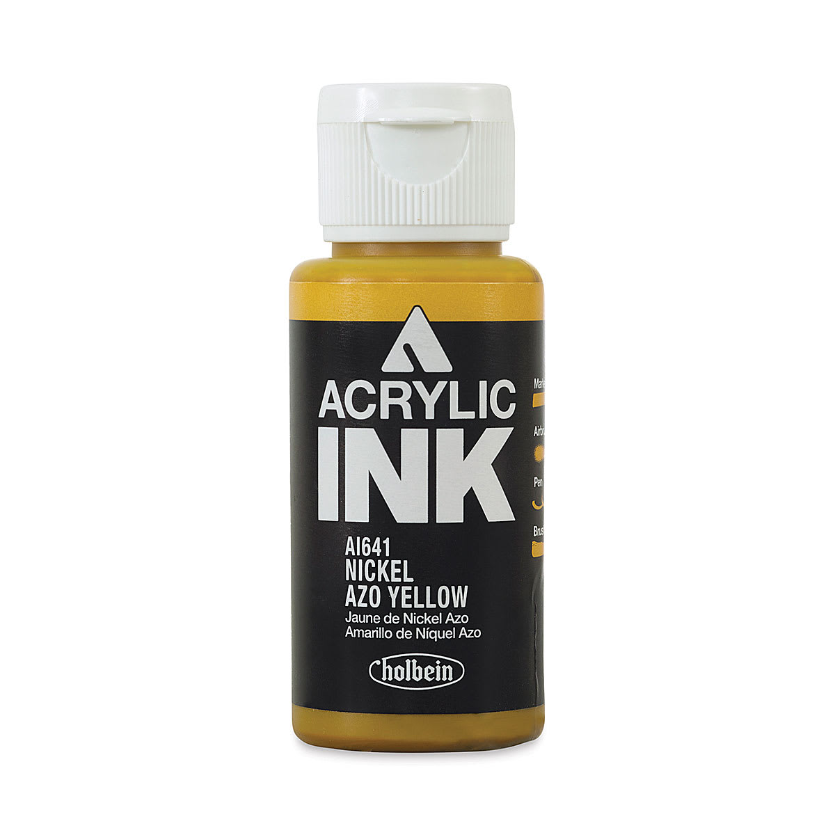 Holbein Acrylic Ink - Nickel Azo Yellow, 30 ml