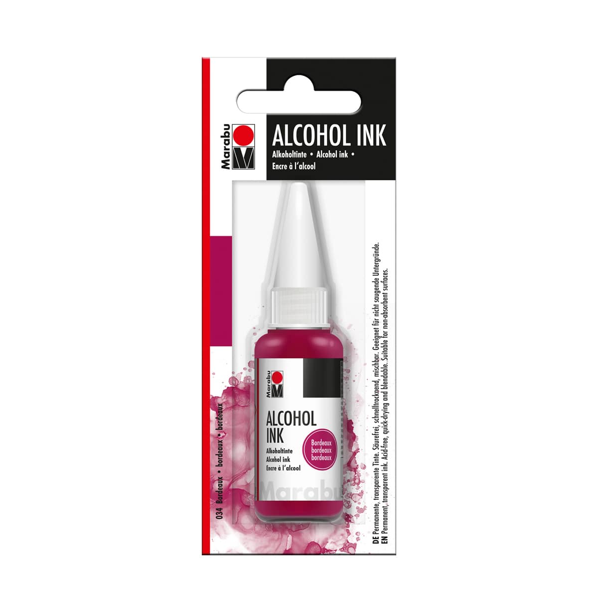 Alcohol Ink Bordeaux