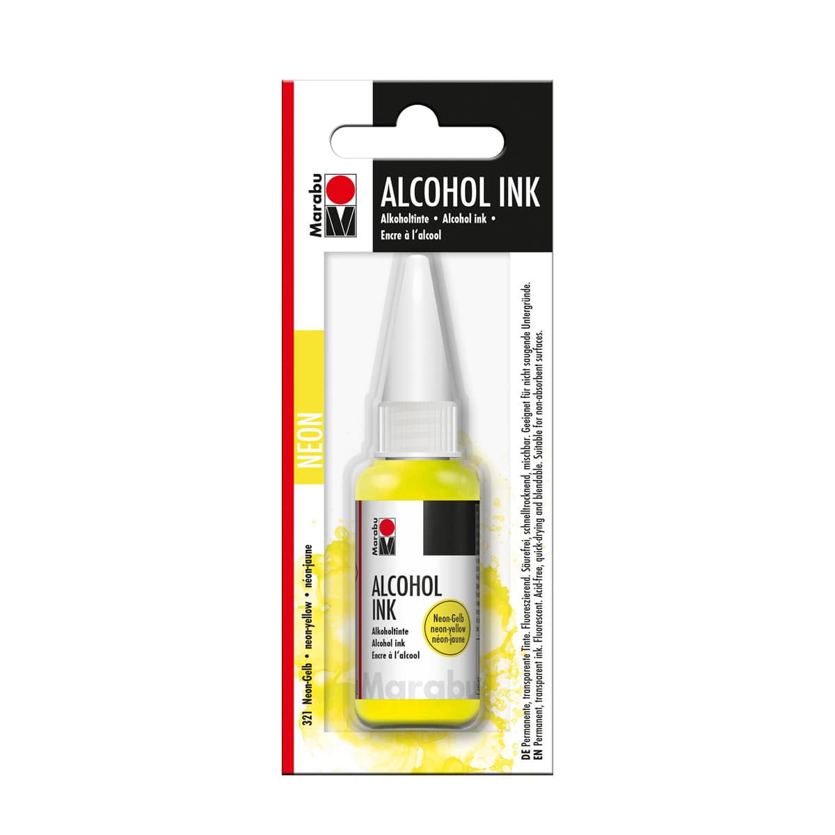 Alcohol Ink Neon Yellow