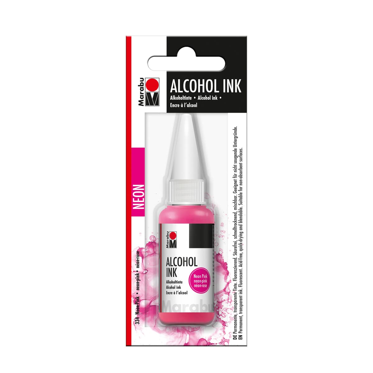 Alcohol Ink Neon Pink