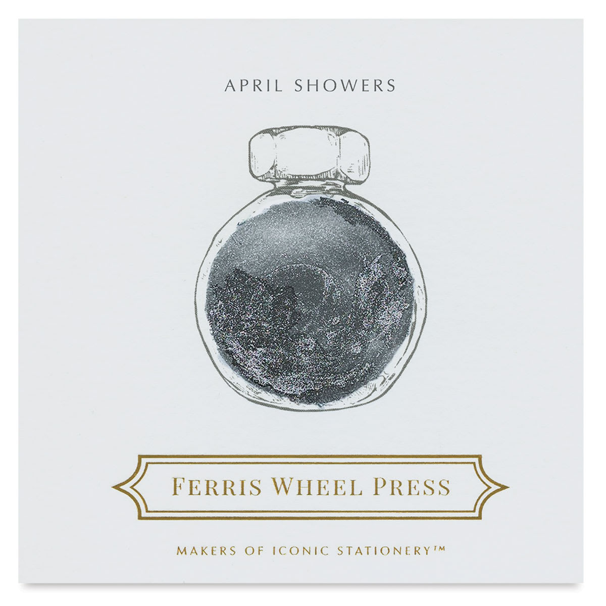 Ferris Wheel Press Fountain Pen Ink - April Showers, 38 ml (swatch of ink)