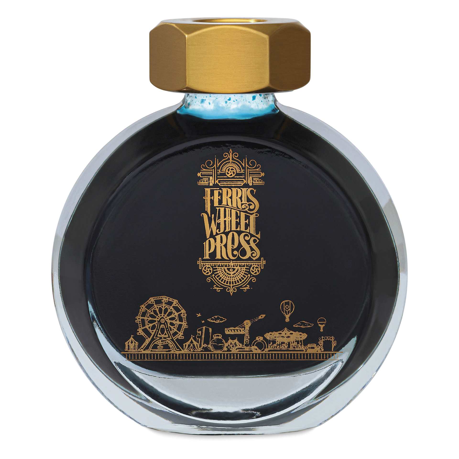 Ferris Wheel Press Fountain Pen Ink - Bluegrass Velvet, 38 ml, front of the bottle