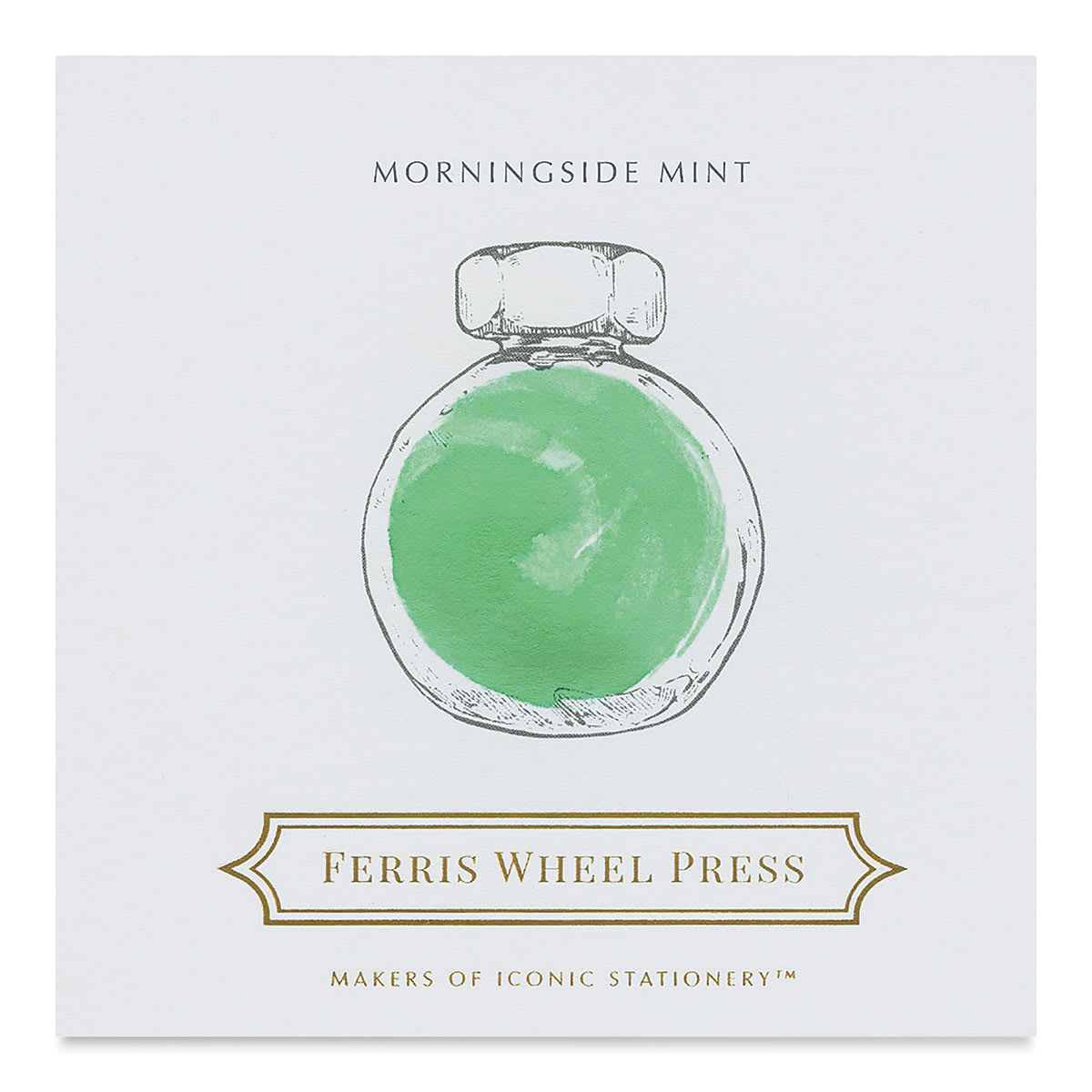 Ferris Wheel Press Fountain Pen Ink - Morningside Mint, 38 ml (swatch of ink)