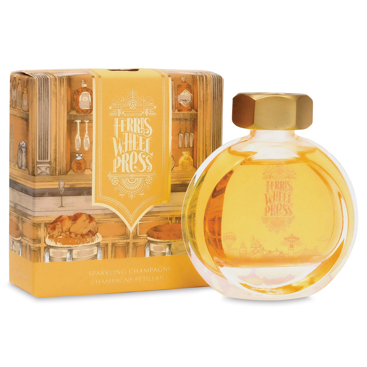 Ferris Wheel Press Fountain Pen Ink - Sparkling Champagne, 38 ml (bottle of ink and box)