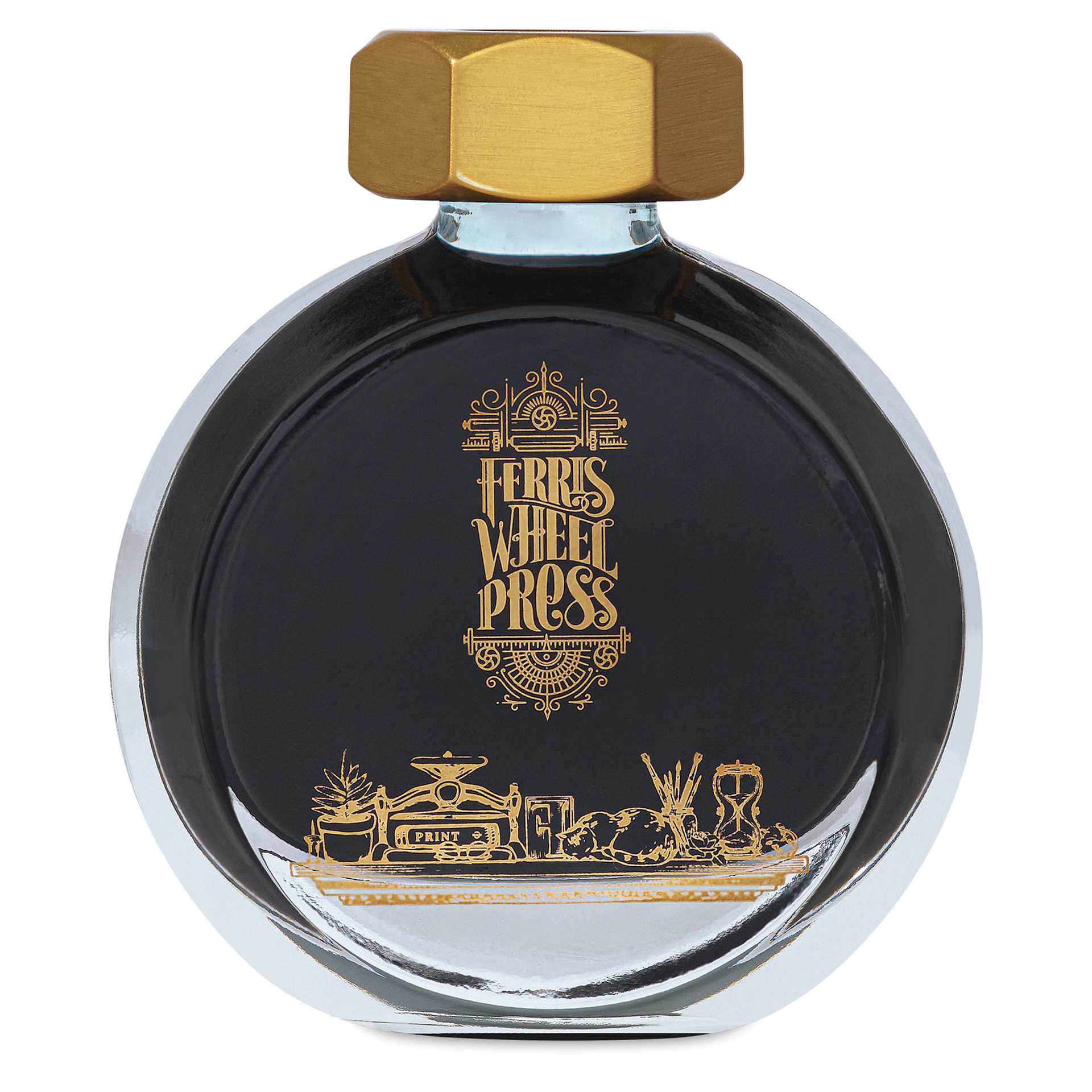 Ferris Wheel Press Fountain Pen Ink - Blue Yosemite Falls, 38 ml, front of the bottle