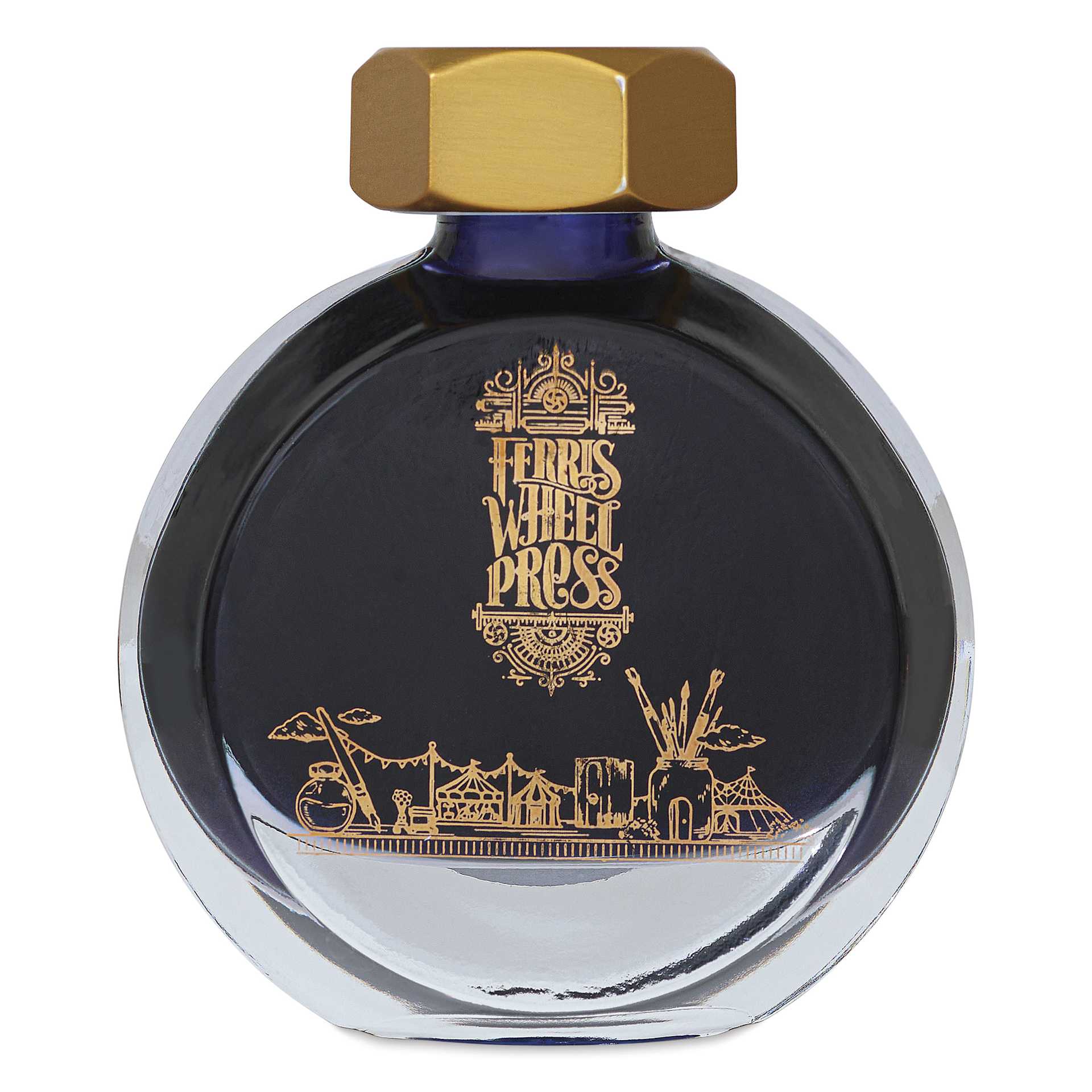 Ferris Wheel Press Fountain Pen Ink - Crystal Blue Legacy, 38 ml, front of the bottle