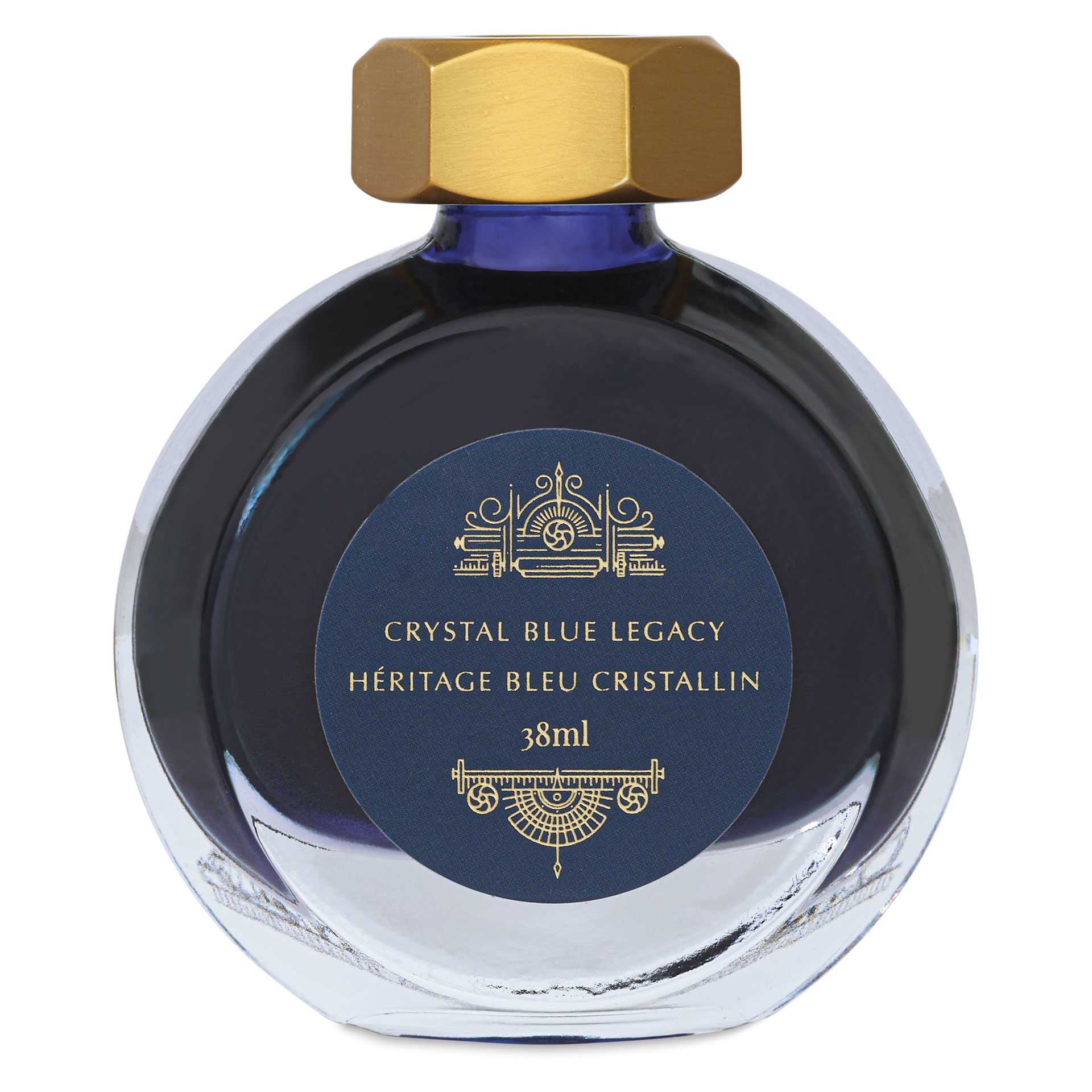 Ferris Wheel Press Fountain Pen Ink - Crystal Blue Legacy, 38 ml, back of the packaging