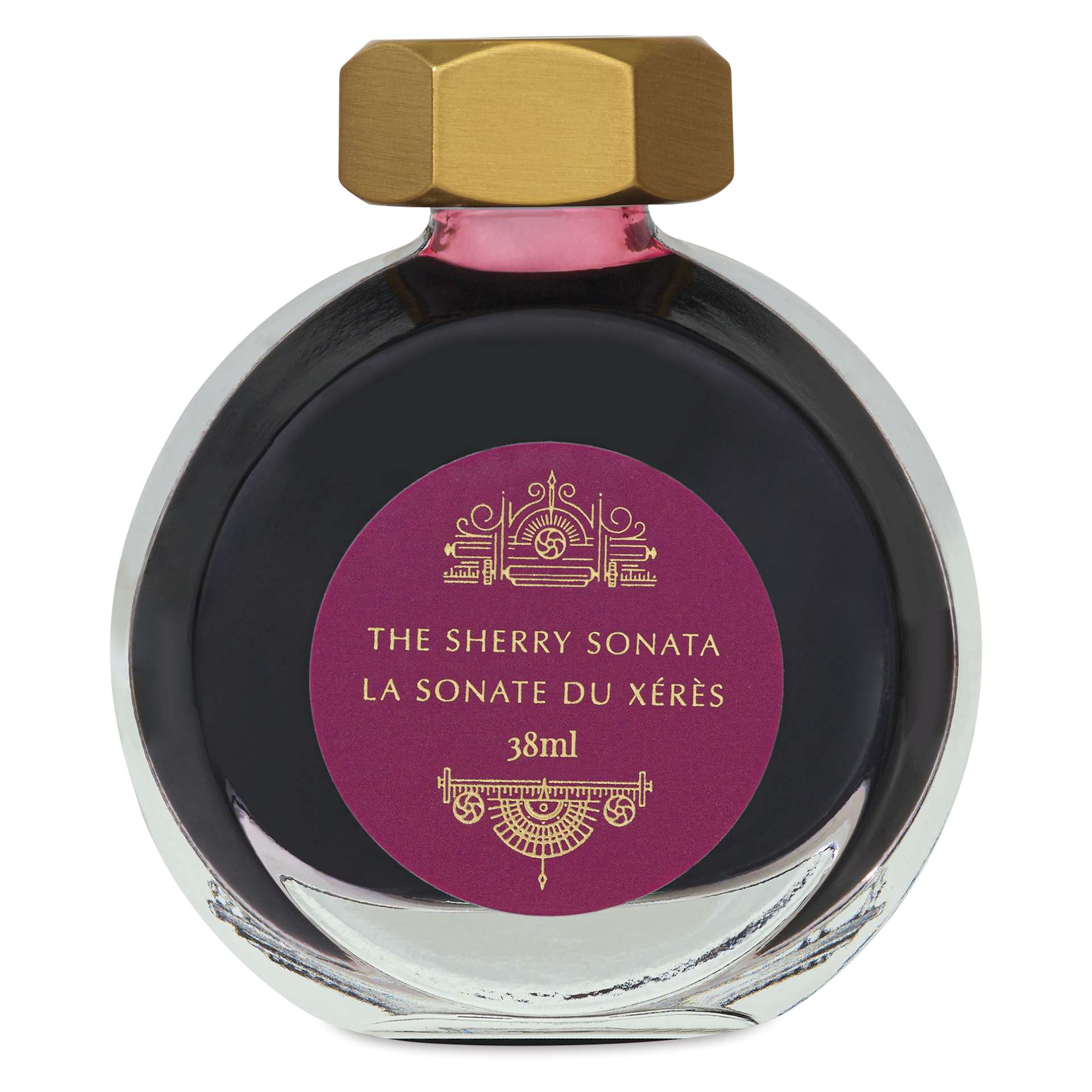Ferris Wheel Press Fountain Pen Ink - The Sherry Sonata, 38 ml, back of the packaging