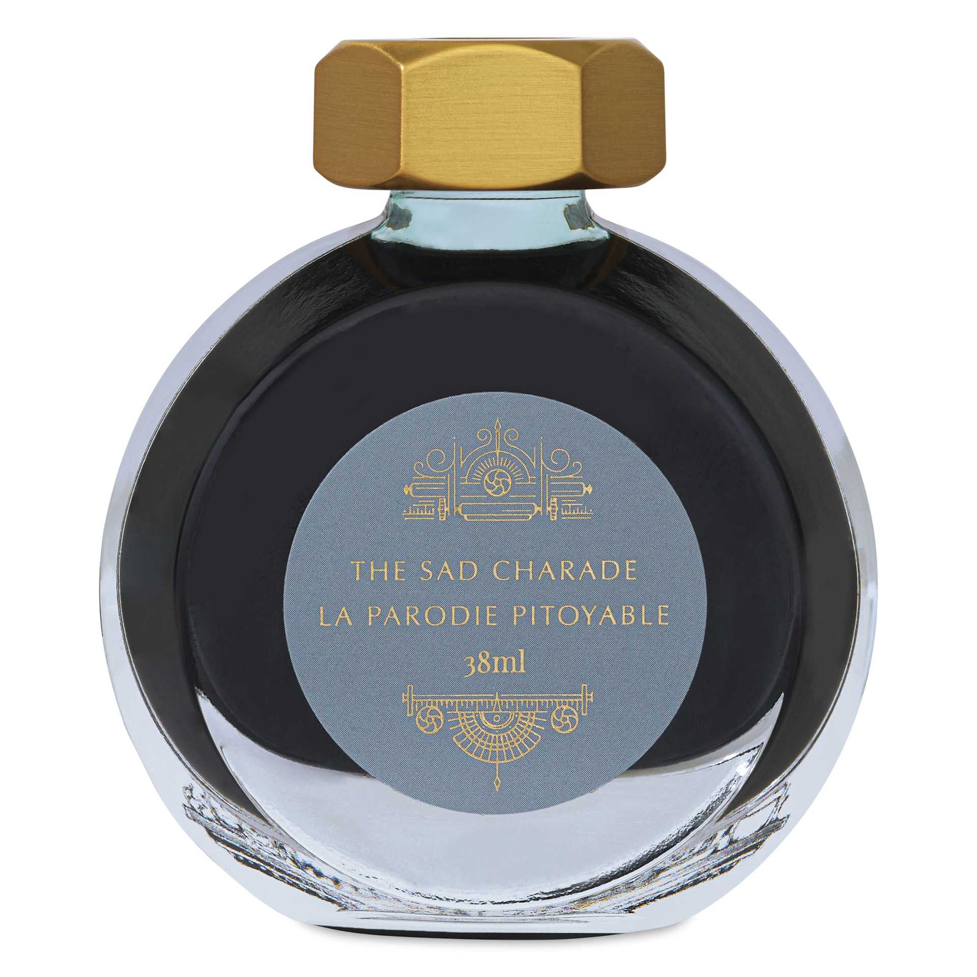 Ferris Wheel Press Fountain Pen Ink - The Sad Charade, 38 ml, back of the bottle