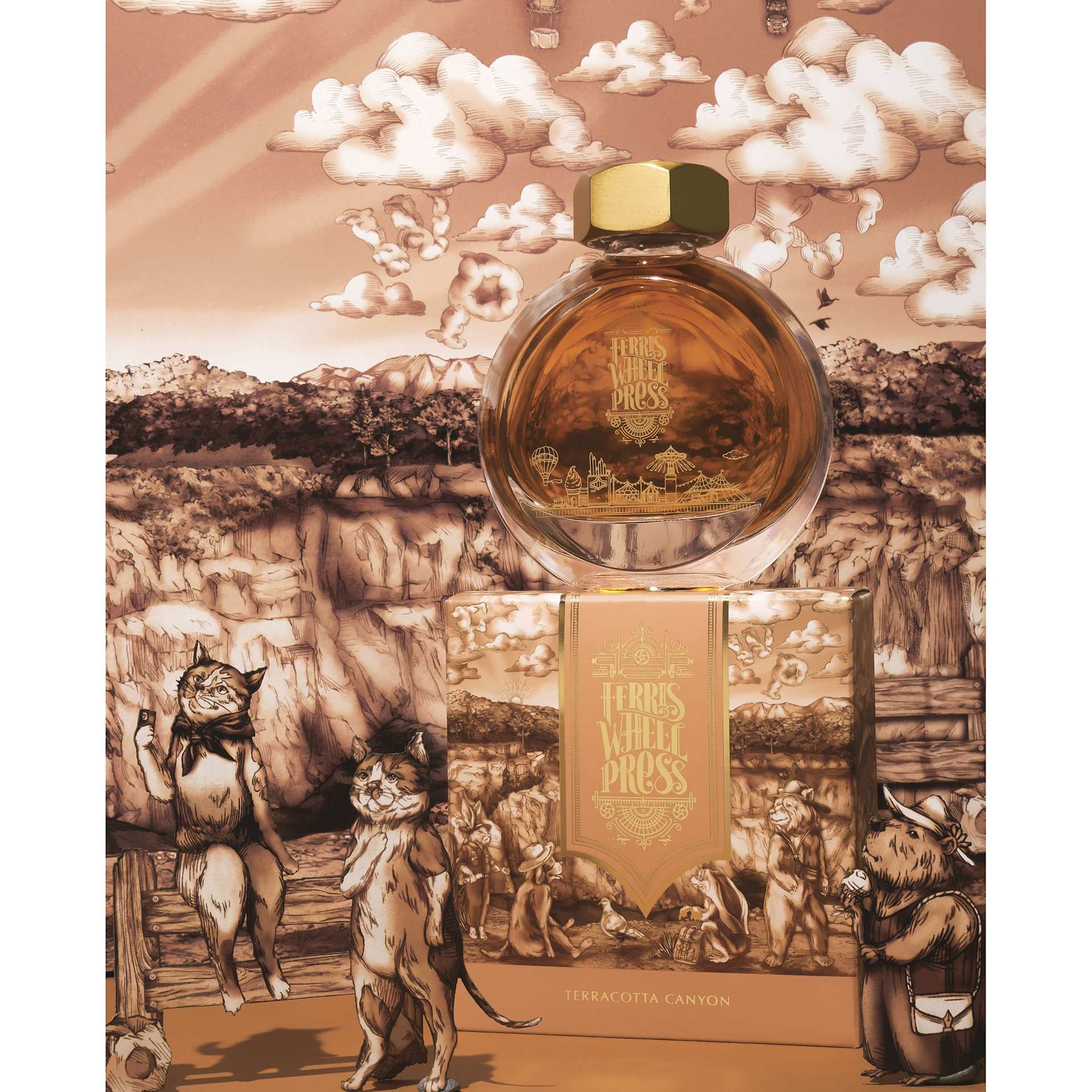 Ferris Wheel Press Fountain Pen Ink - Terracotta Canyon, 38 ml