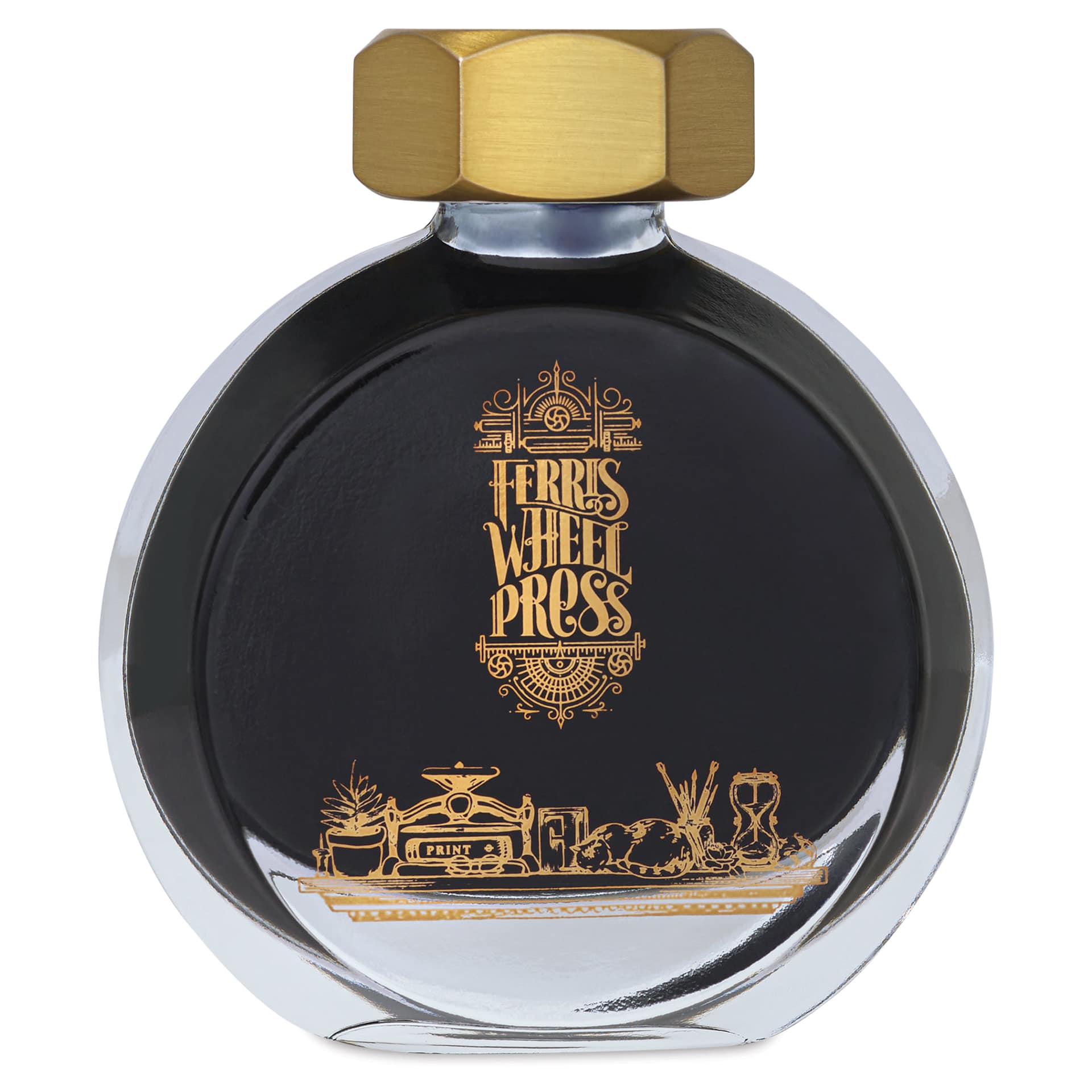 Ferris Wheel Press Fountain Pen Ink - Bayou Berry Mist, 38 ml, front of the bottle