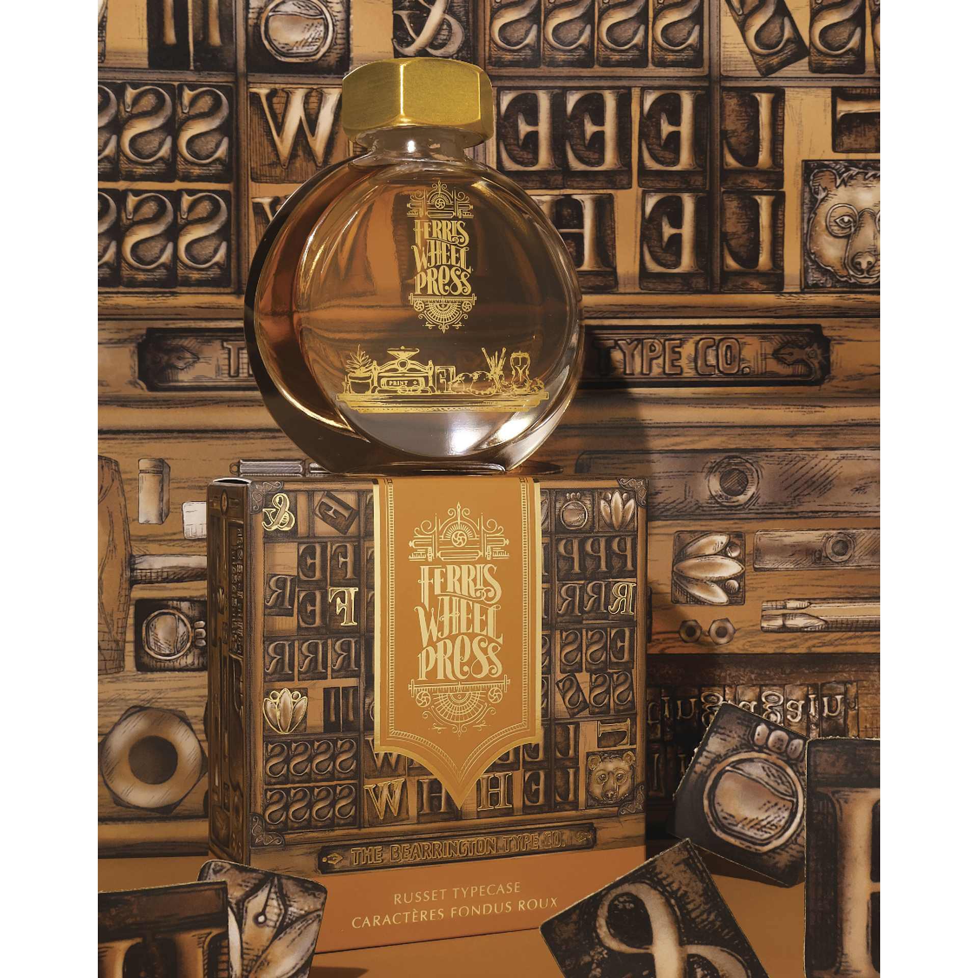 Ferris Wheel Press Fountain Pen Ink - Russet Typecase, 38 ml