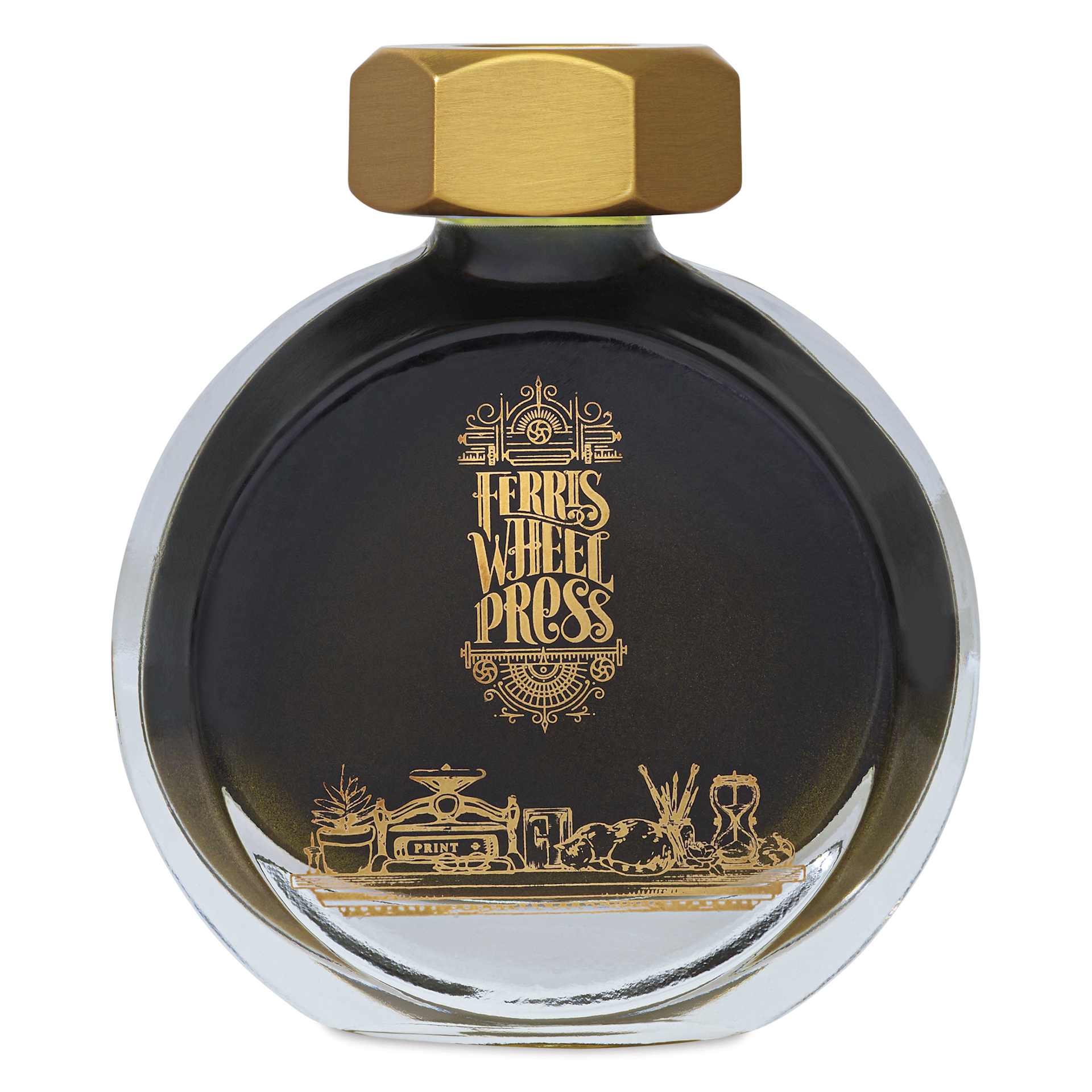 Ferris Wheel Press Fountain Pen Ink - Festival Grove, 38 ml, front of the bottle