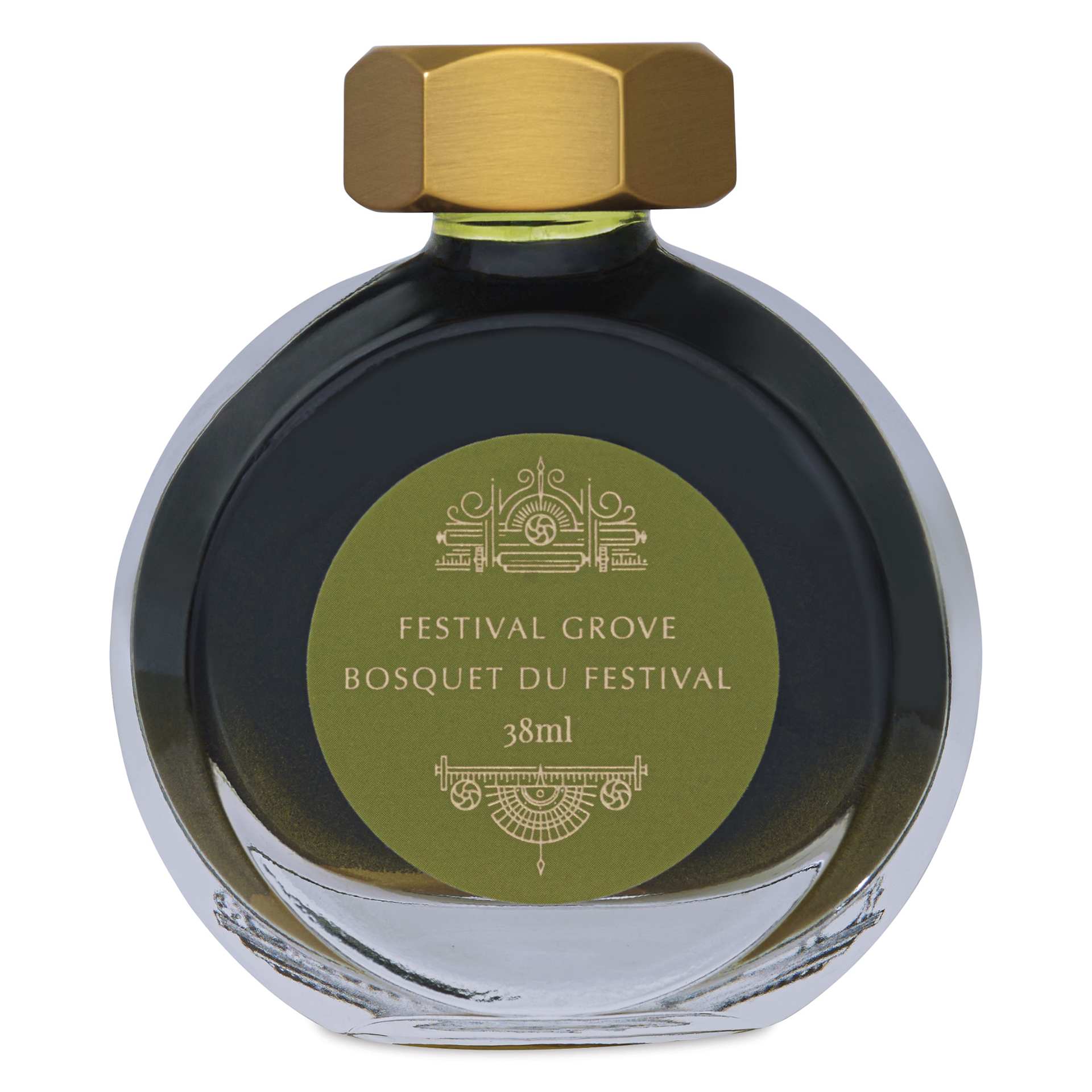 Ferris Wheel Press Fountain Pen Ink - Festival Grove, 38 ml, back of the bottle