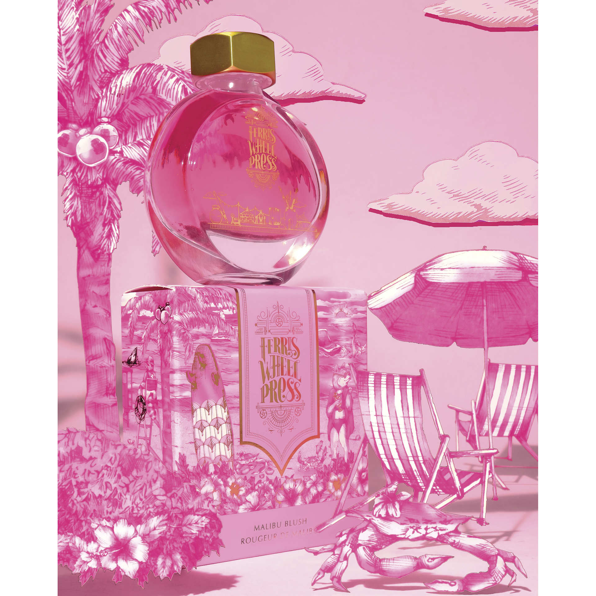 Ferris Wheel Press Fountain Pen Ink - Malibu Blush, 38 ml