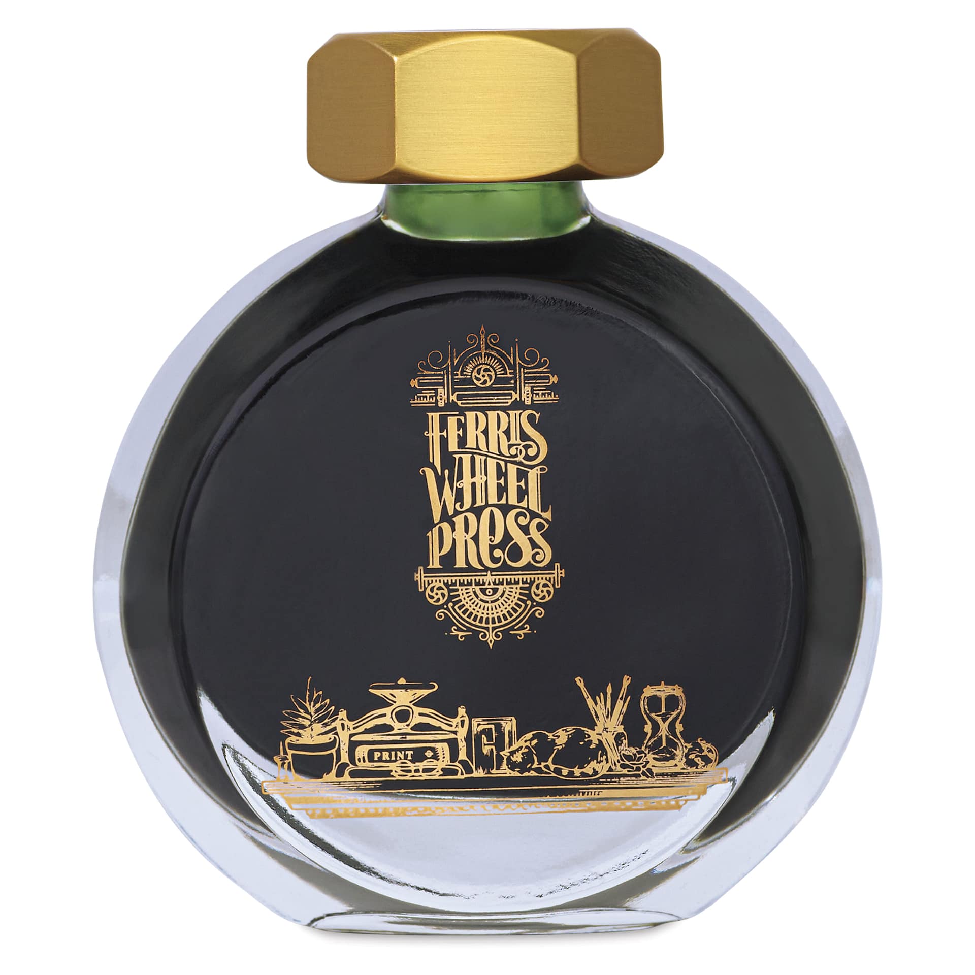 Ferris Wheel Press Fountain Pen Ink - Peter Moss, 38 ml, front of the bottle