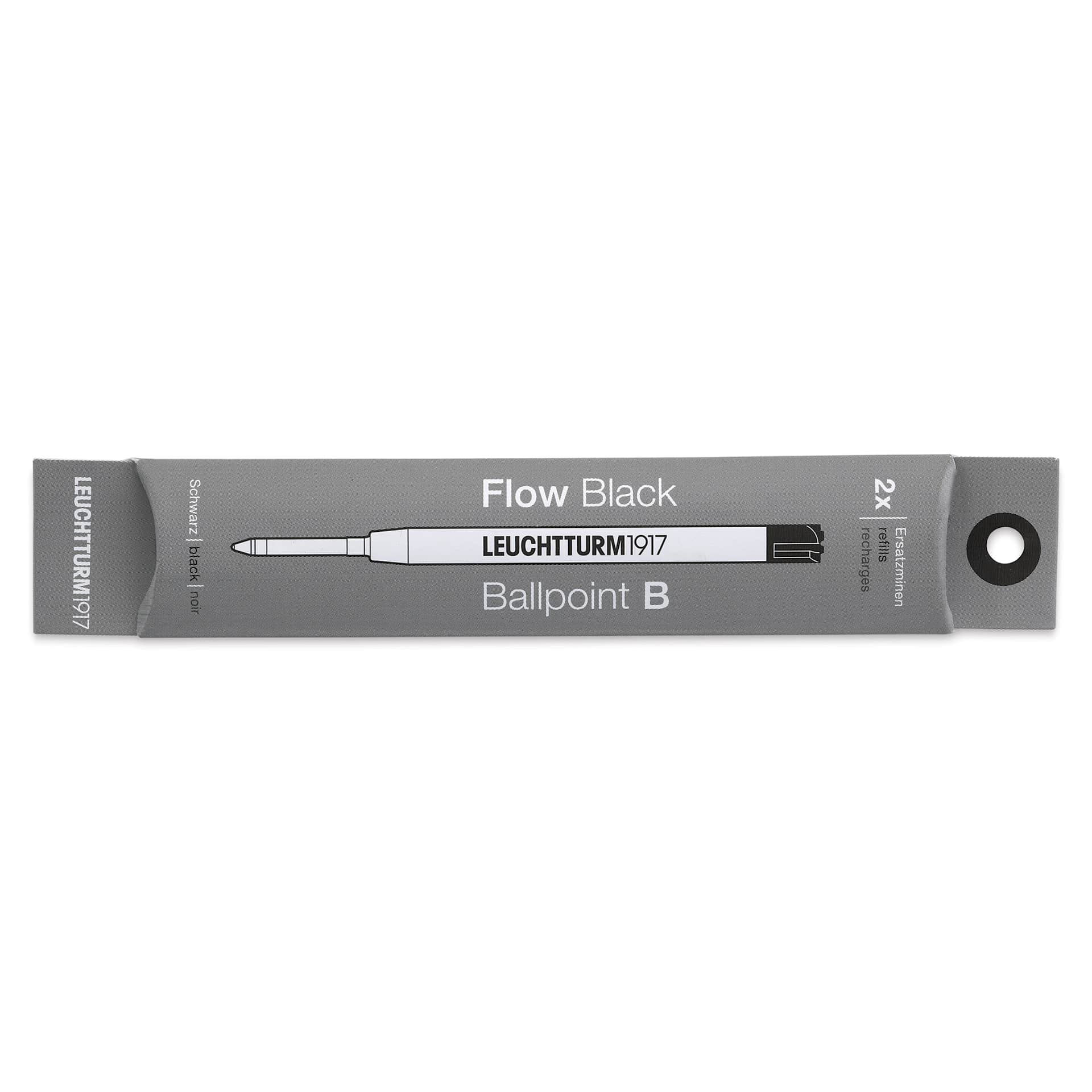 Leuchtturm1917 Drehgriffel Ballpoint Refills - Black, Pkg of 2 (front of package)